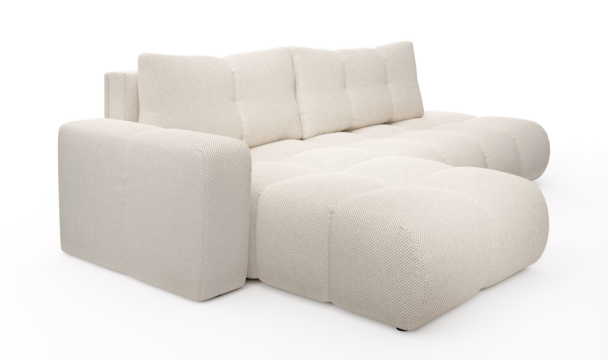 Divano letto angolare in tessuto cinigliato Vienna 286x177 cm