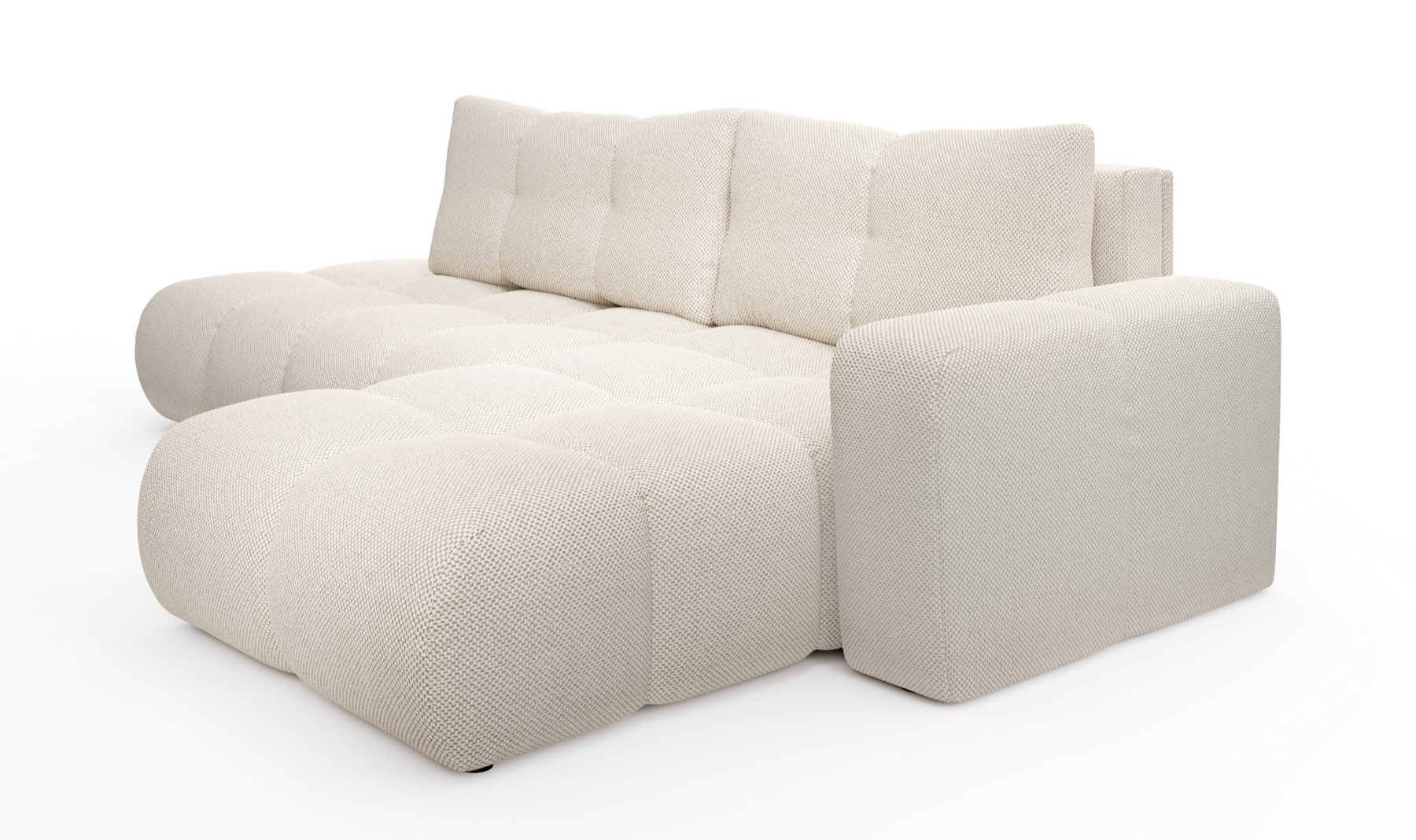 Divano letto angolare in tessuto cinigliato Vienna 286x177 cm