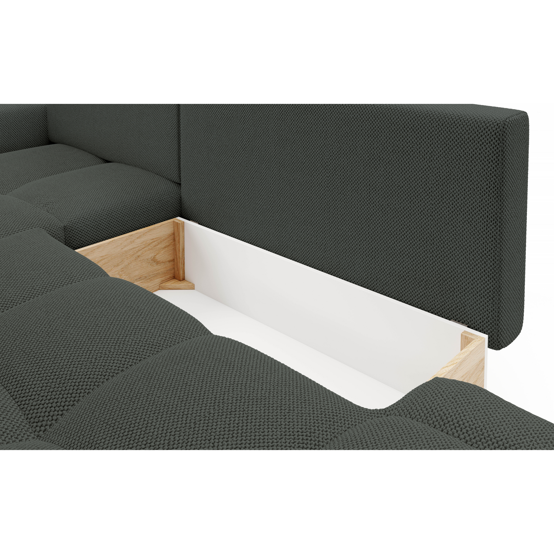 Divano letto angolare in tessuto cinigliato Vienna 286x177 cm