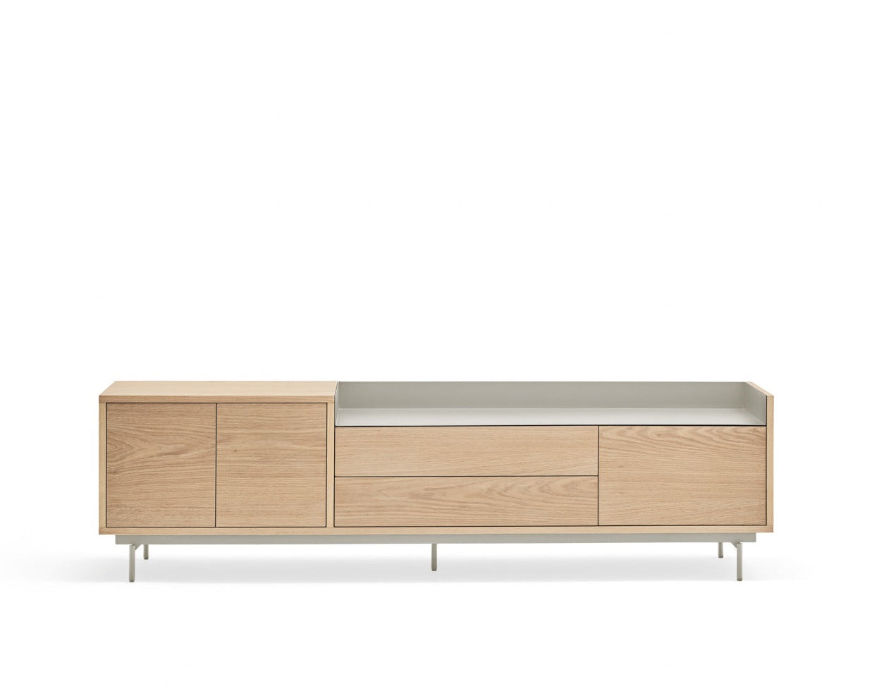 Mobile TV rovere/grigio chiaro Valley di Teulat 180x40 cm