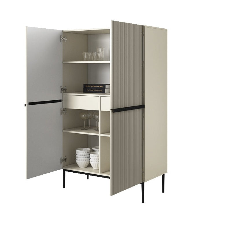 Credenza cachemire 2 ante con piede in metallo nero Nicole 100x160 cm