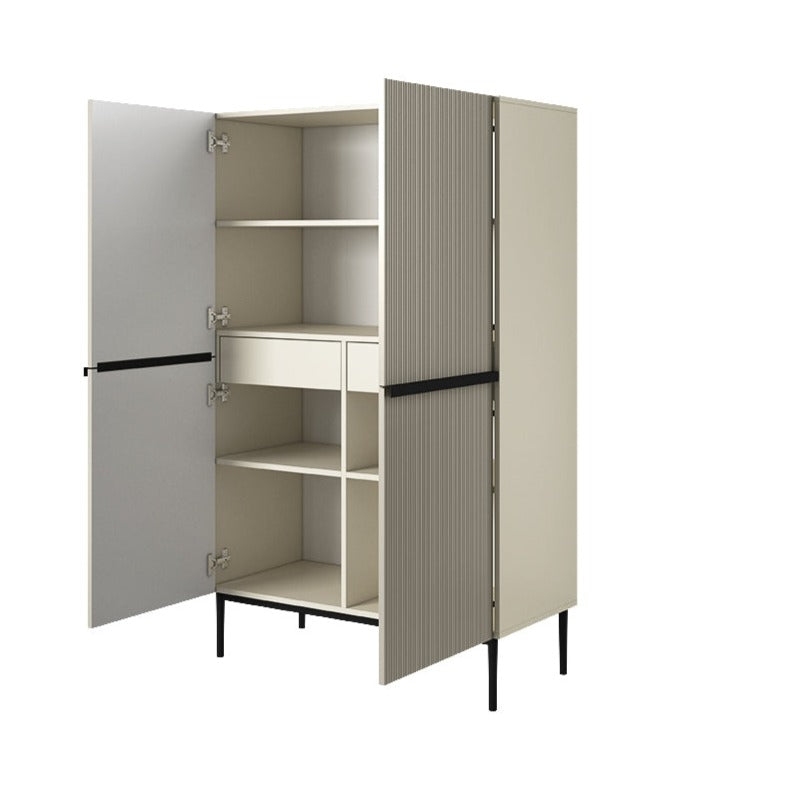 Credenza cachemire 2 ante con piede in metallo nero Nicole 100x160 cm