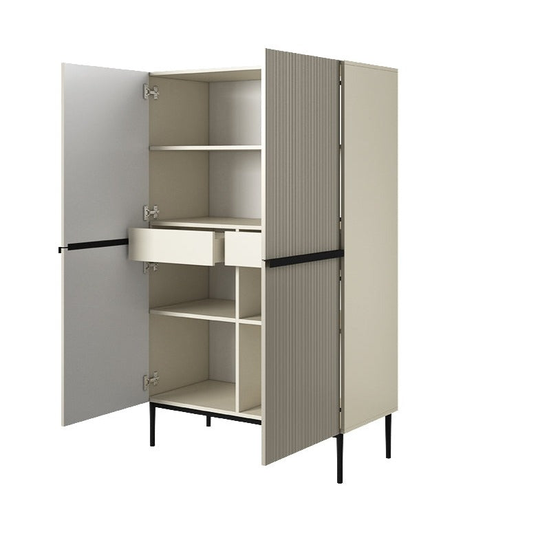 Credenza cachemire 2 ante con piede in metallo nero Nicole 100x160 cm