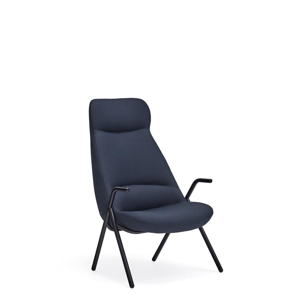 Poltrona imbottita con struttura in metallo Dins di Teulat