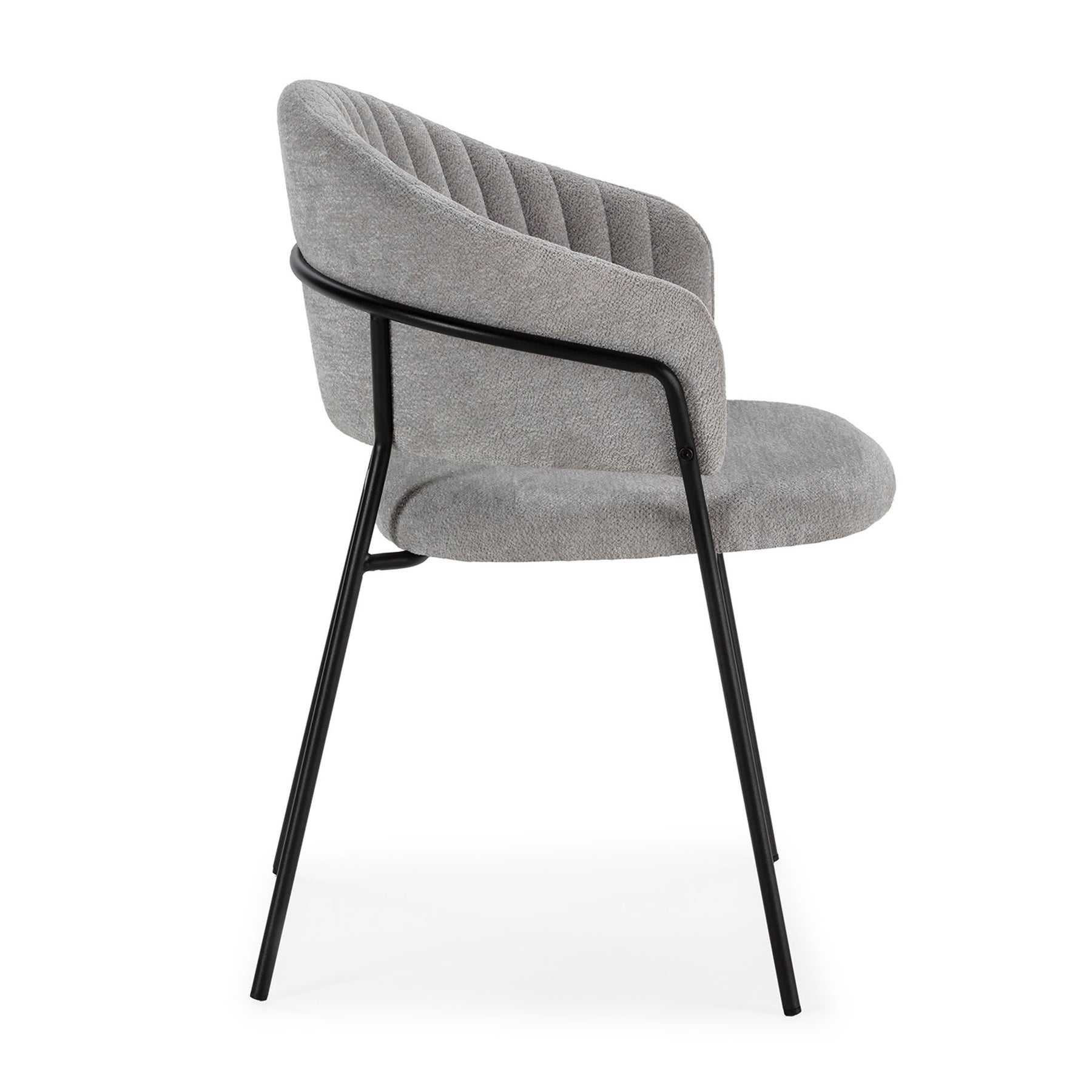 Set di 2 sedie in tessuto con gambe in metallo Clelia 49x54 h75 cm