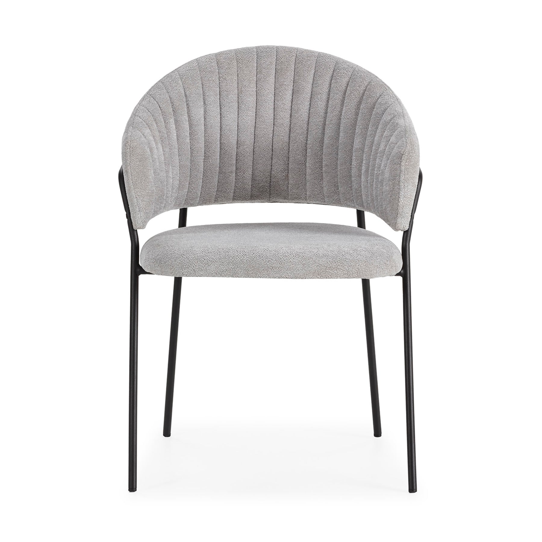 Set di 2 sedie in tessuto con gambe in metallo Clelia 49x54 h75 cm