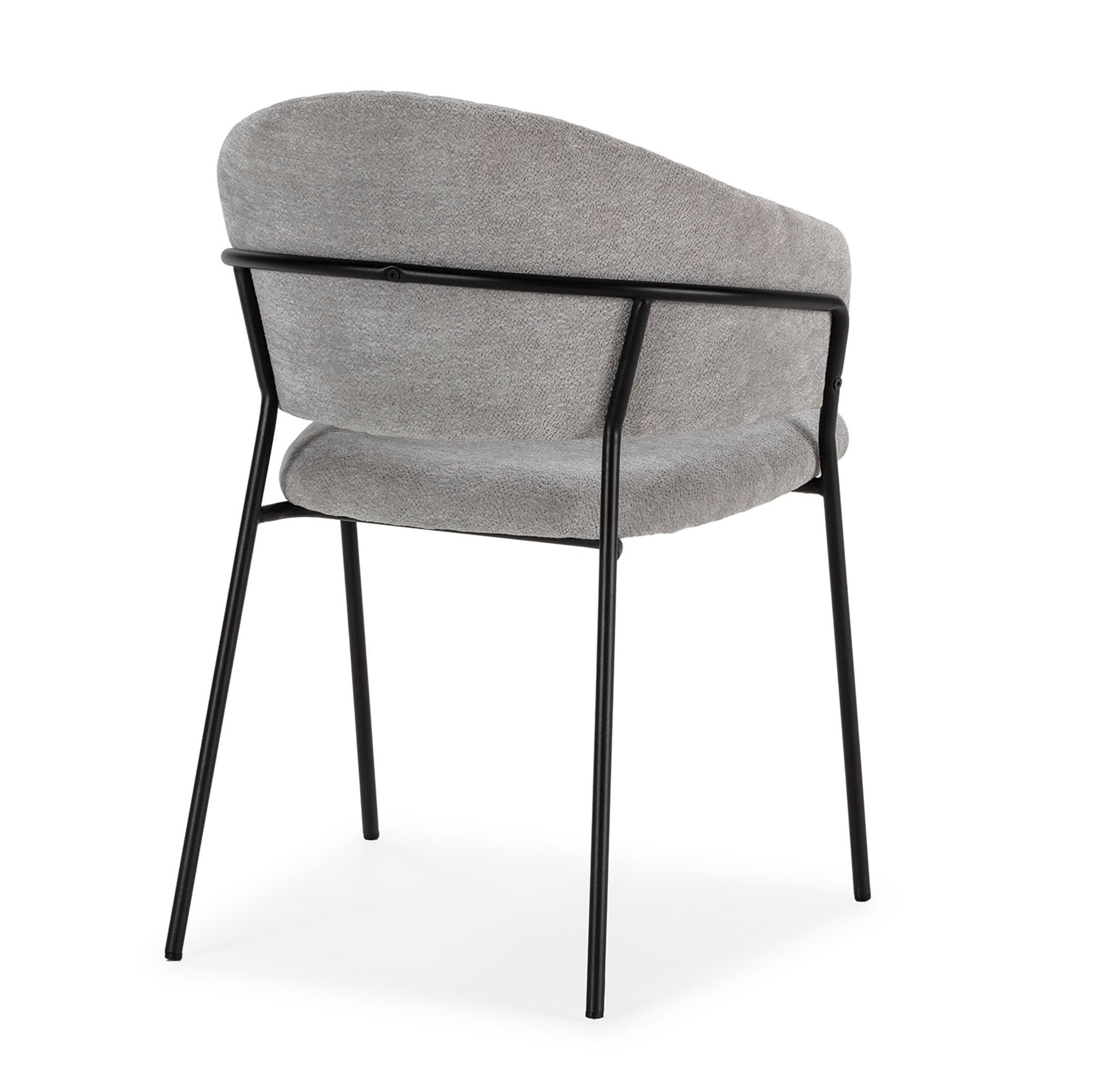 Set di 2 sedie in tessuto con gambe in metallo Clelia 49x54 h75 cm