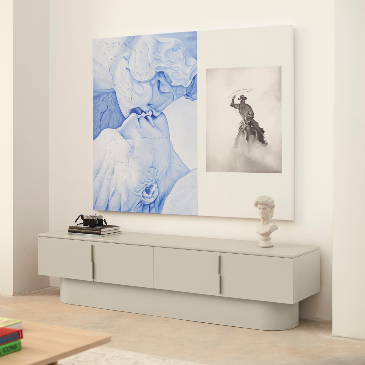 Mobile TV 4 ante laccato Totem 200x45 cm