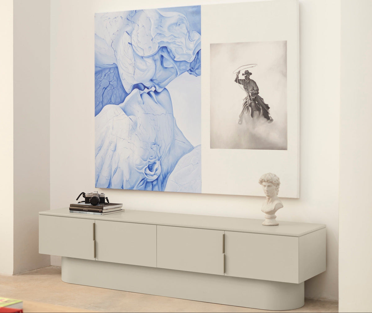 Mobile TV 4 ante laccato Totem 200x45 cm