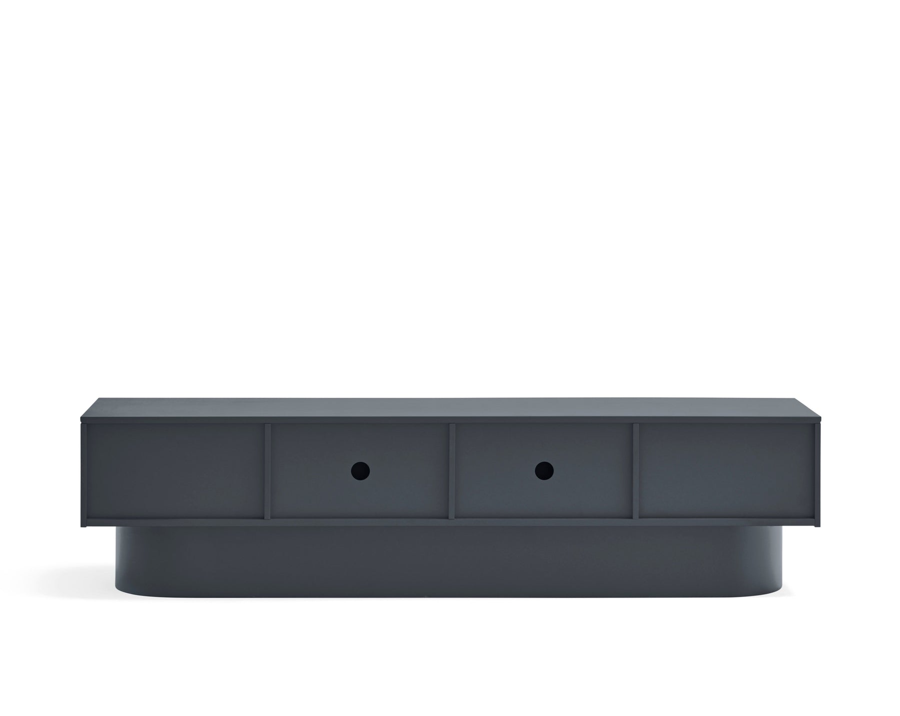 Mobile TV 4 ante laccato grigio antracite Totem 200x45 cm