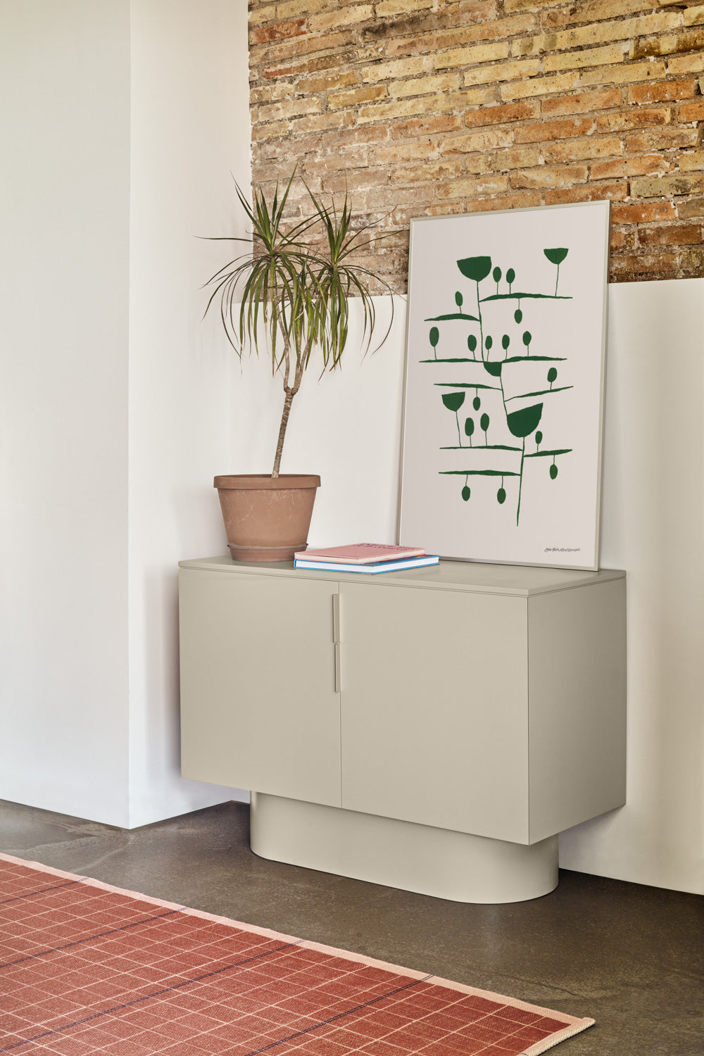 Cassettiera 2 ante laccata Totem 100x82 cm