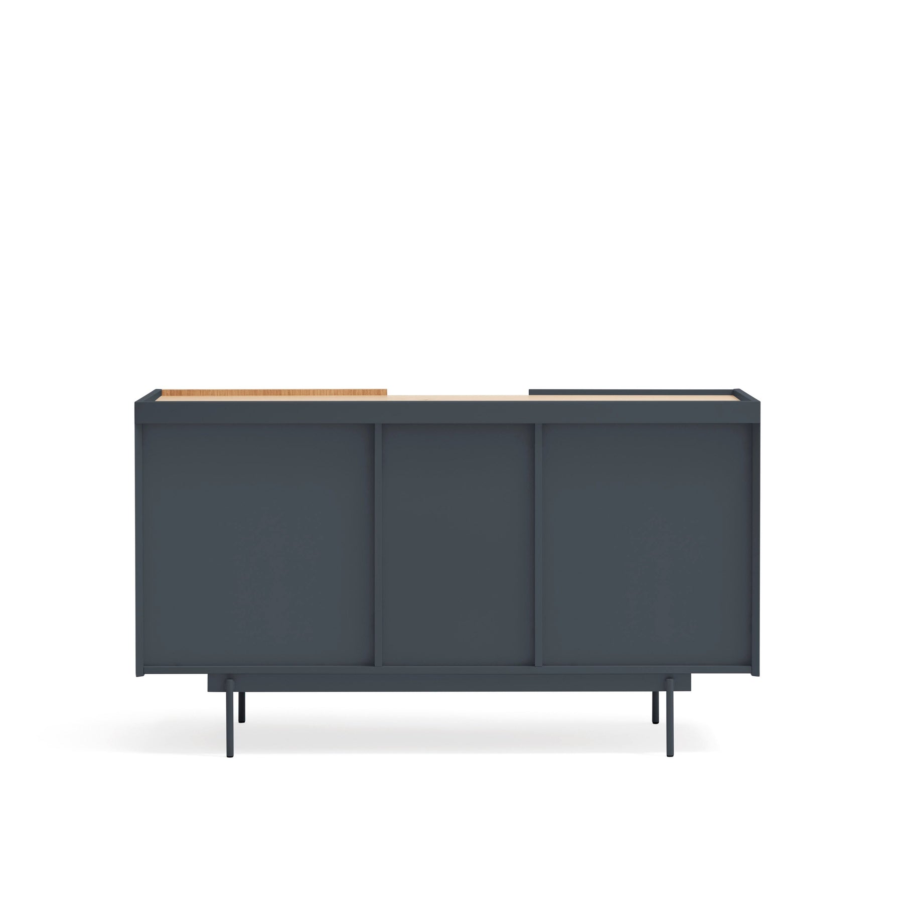 Madia 2 ante 3 cassetti legno rovere e grigio antracite Otto 135x78 cm