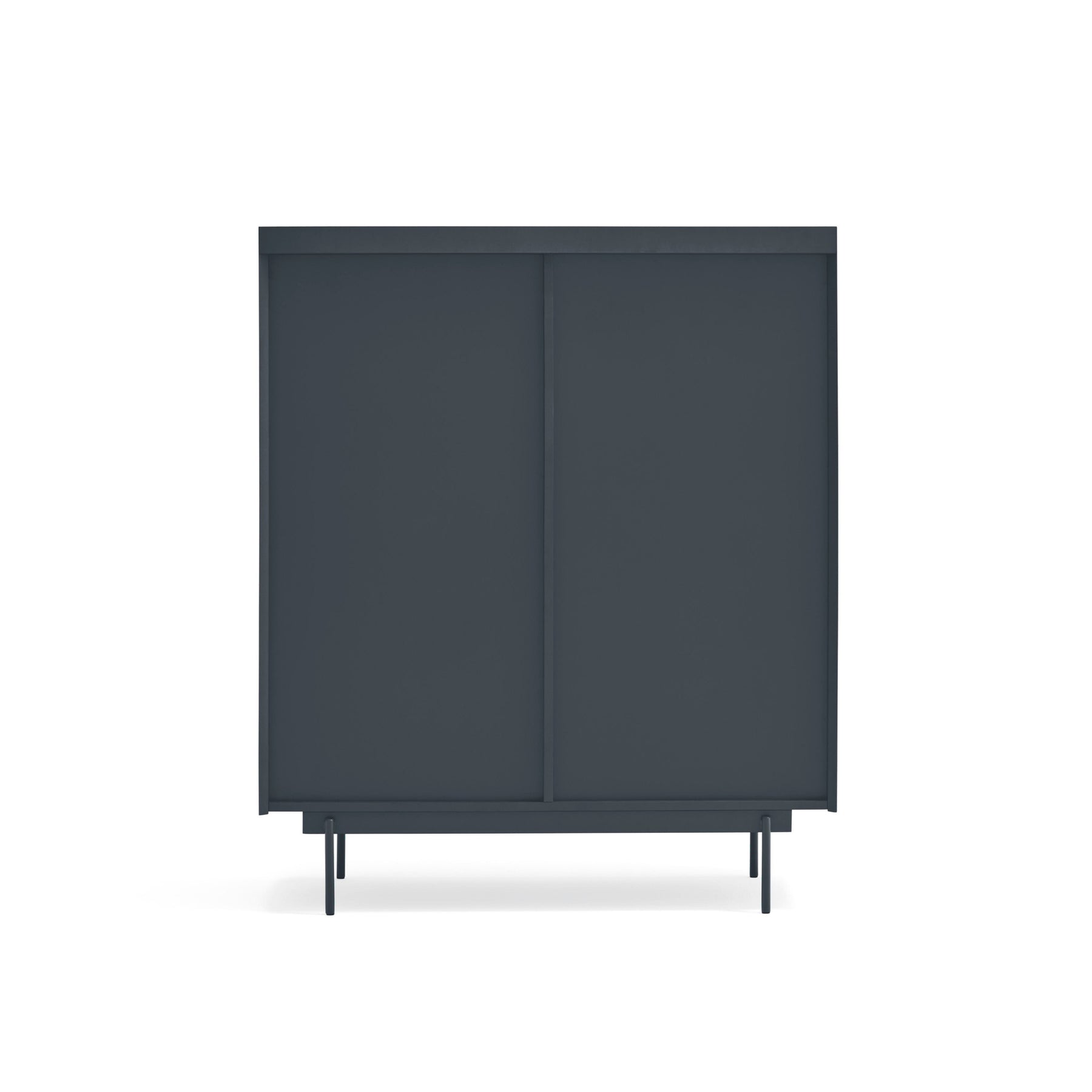 Credenza 2 ante 2 cassetti legno rovere e antracite Otto di Teulat 100x120 cm