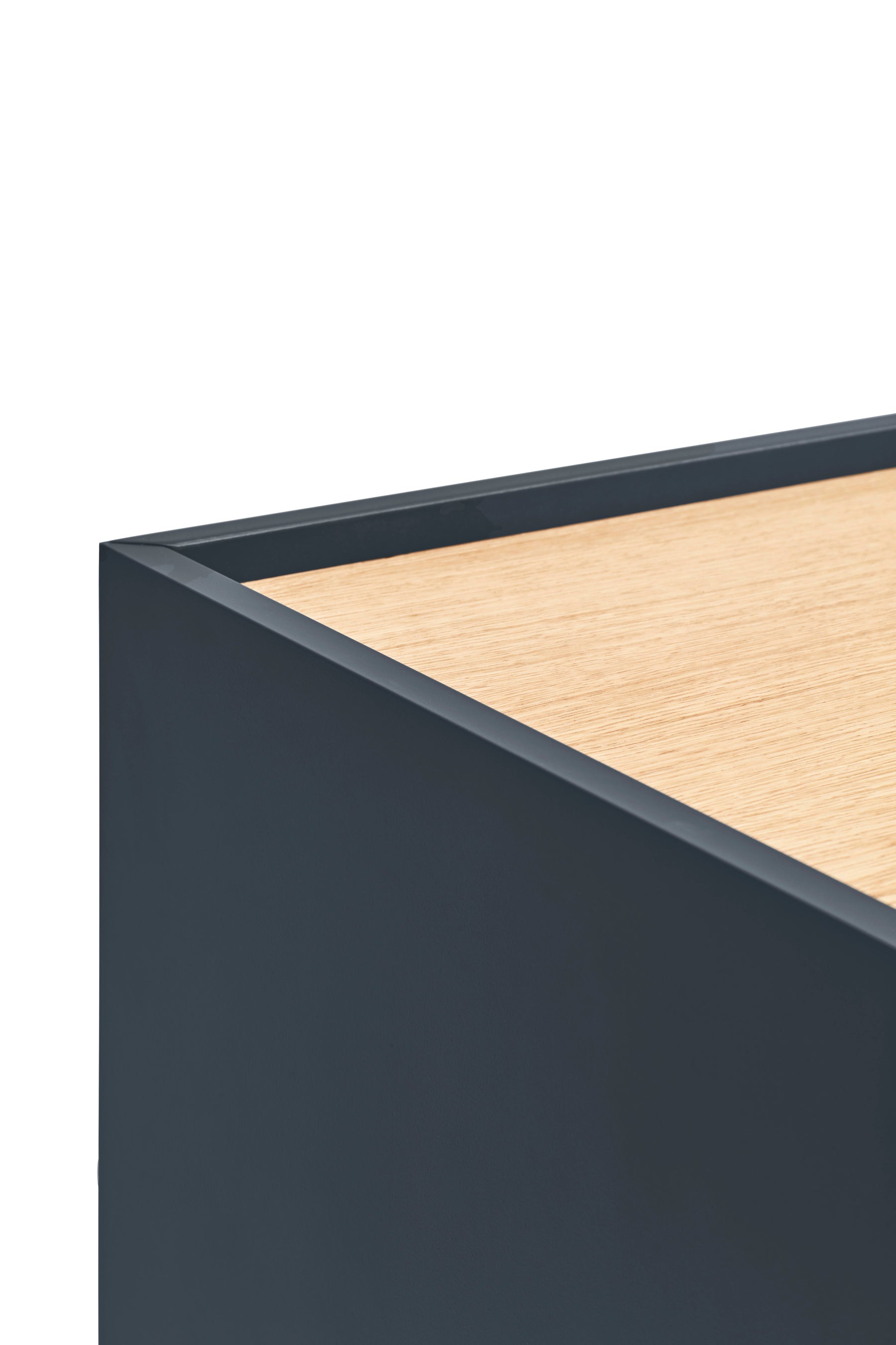 Consolle sospesa legno rovere e grigio antracite Otto 110x35 cm
