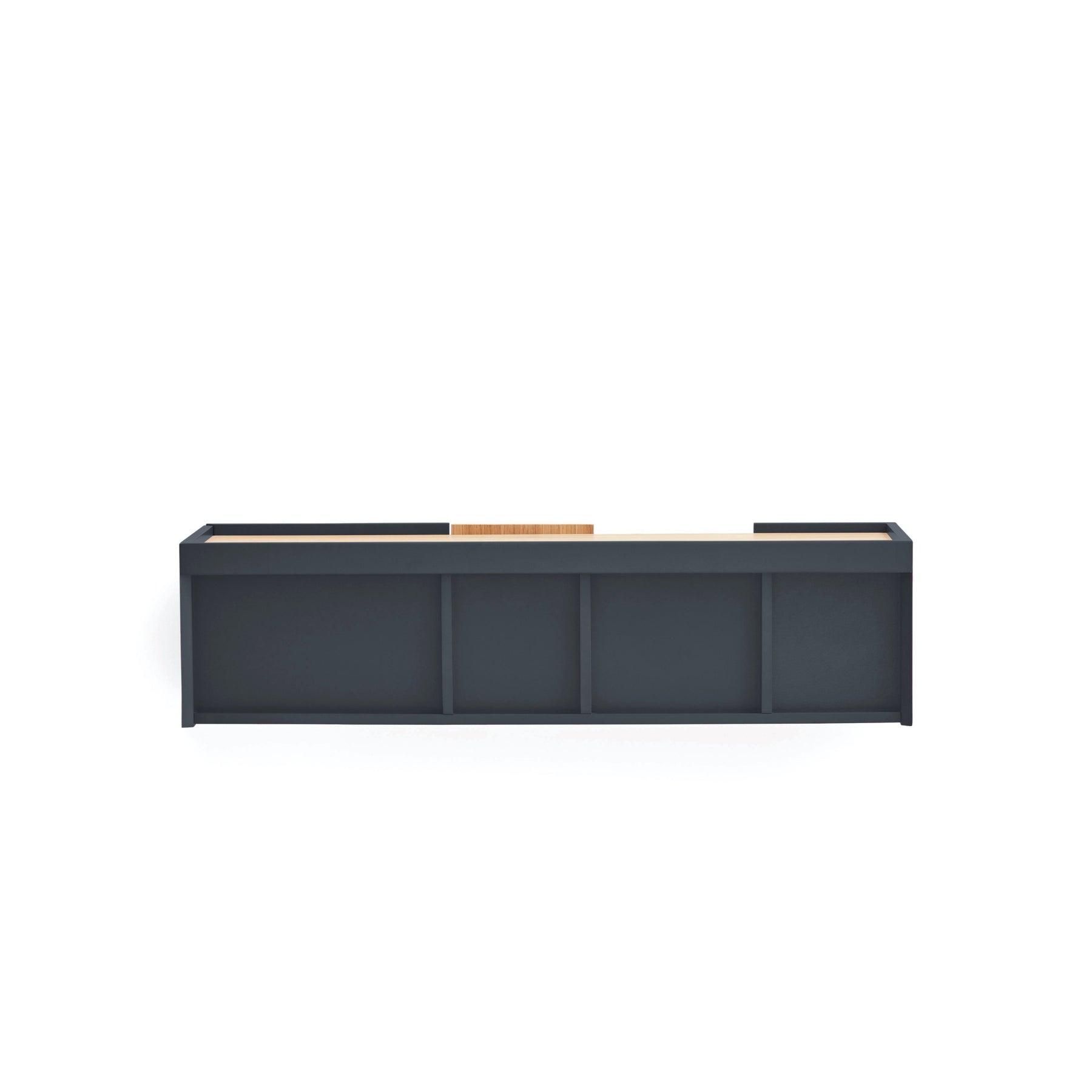 Consolle sospesa legno rovere e grigio antracite Otto 110x35 cm