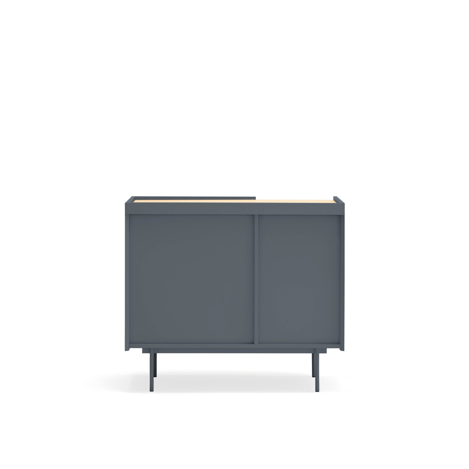 Cassettiera tre cassetti con anta legno rovere e antracite Otto di Teulat 88x78 cm
