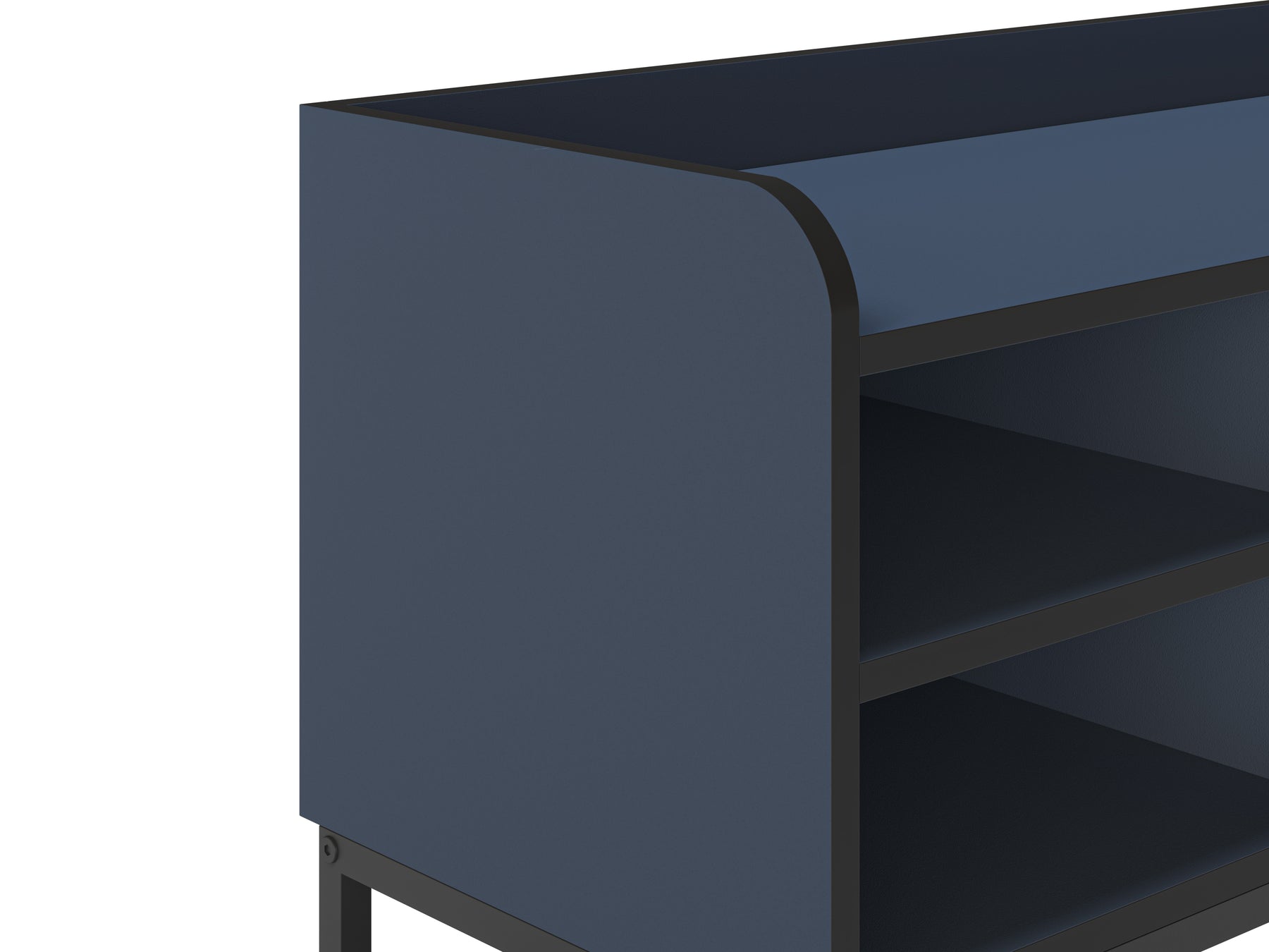 Mobile TV 3 ante con gamba in metallo Audry 160x55 cm