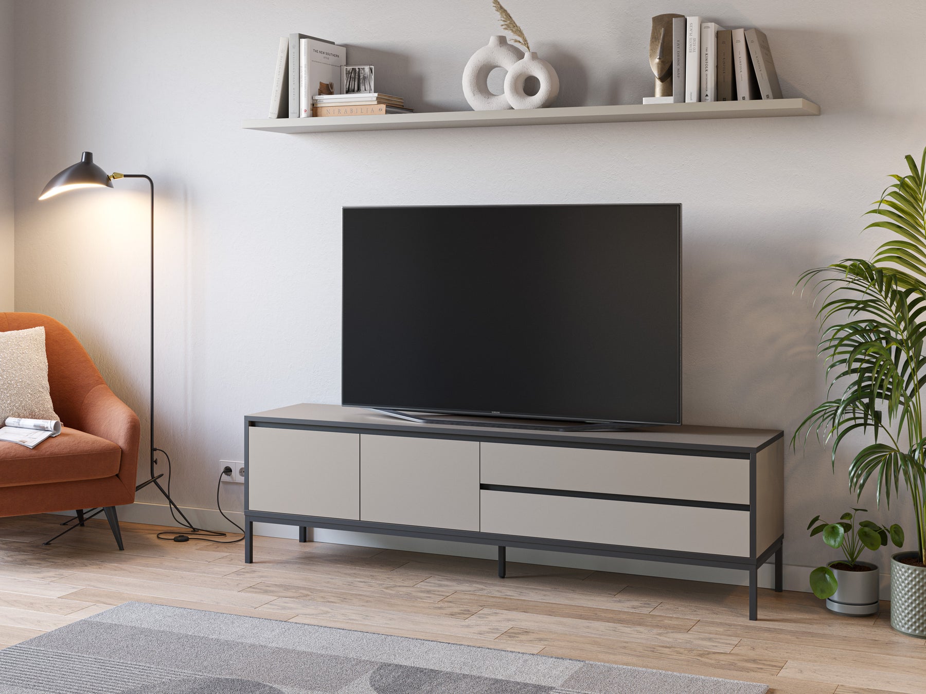 Mobile TV 2 ante 2 cassetti Lory 180x55 cm