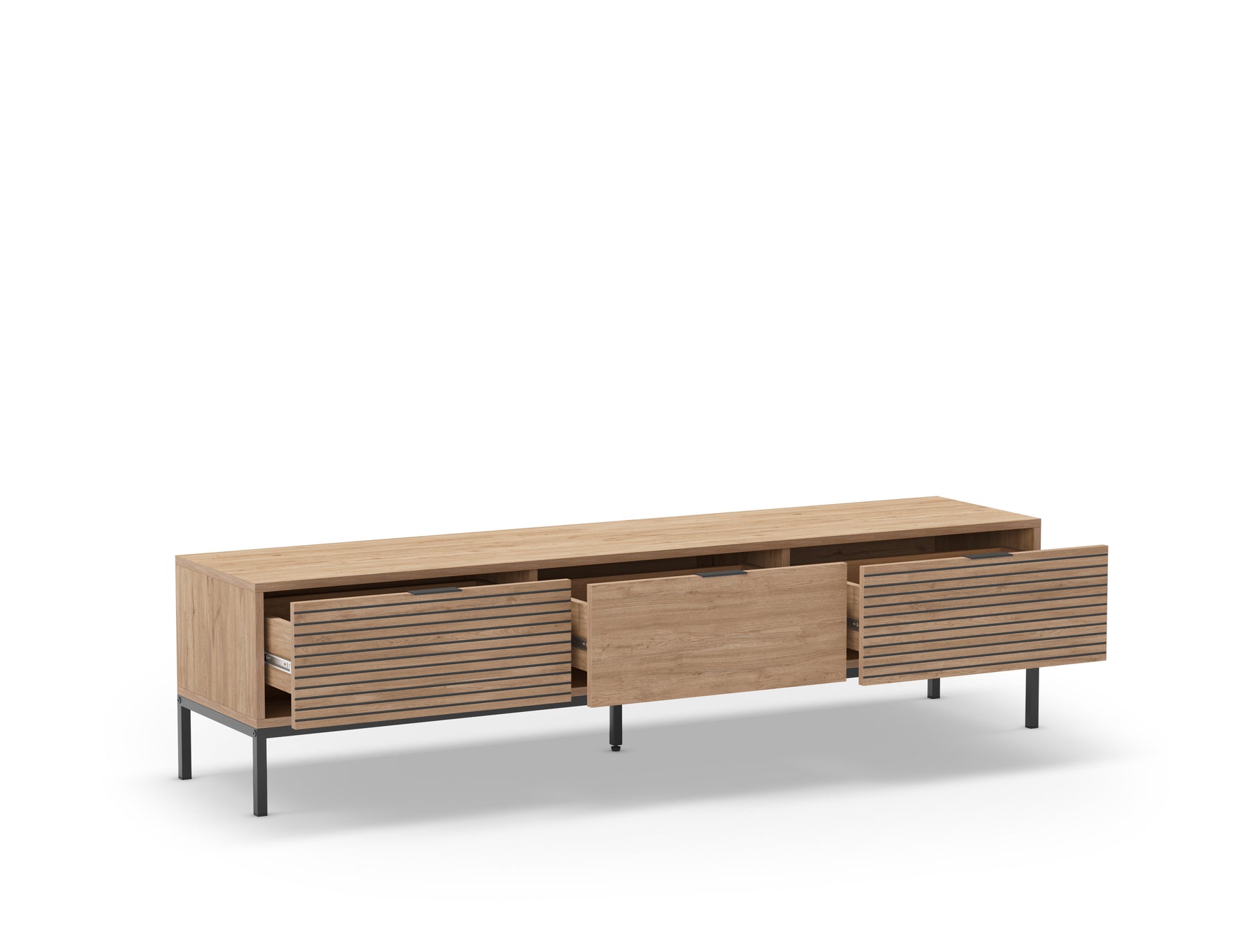 Mobile TV 3 cassetti rovere Ally 180x48 cm