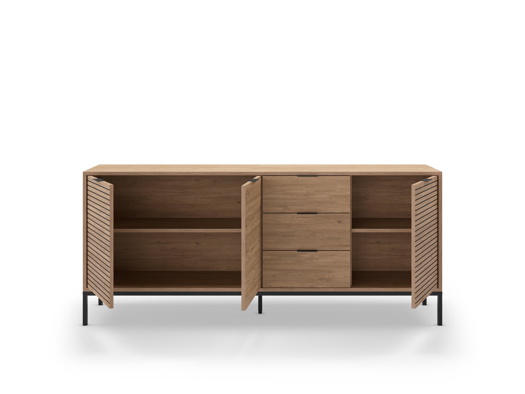 Madia 3 ante 3 cassetti rovere Ally 180x80 cm