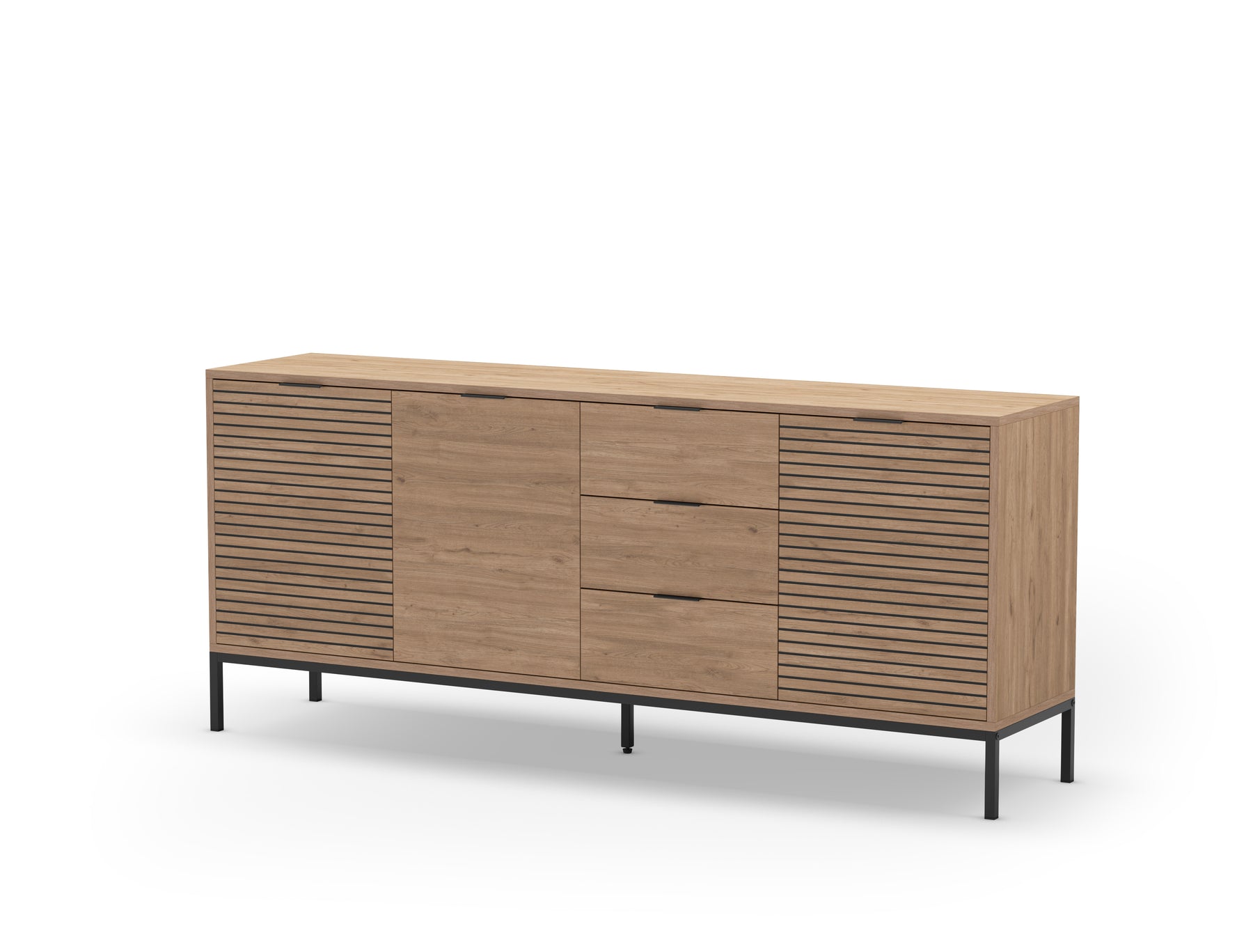 Madia 3 ante 3 cassetti rovere Ally 180x80 cm
