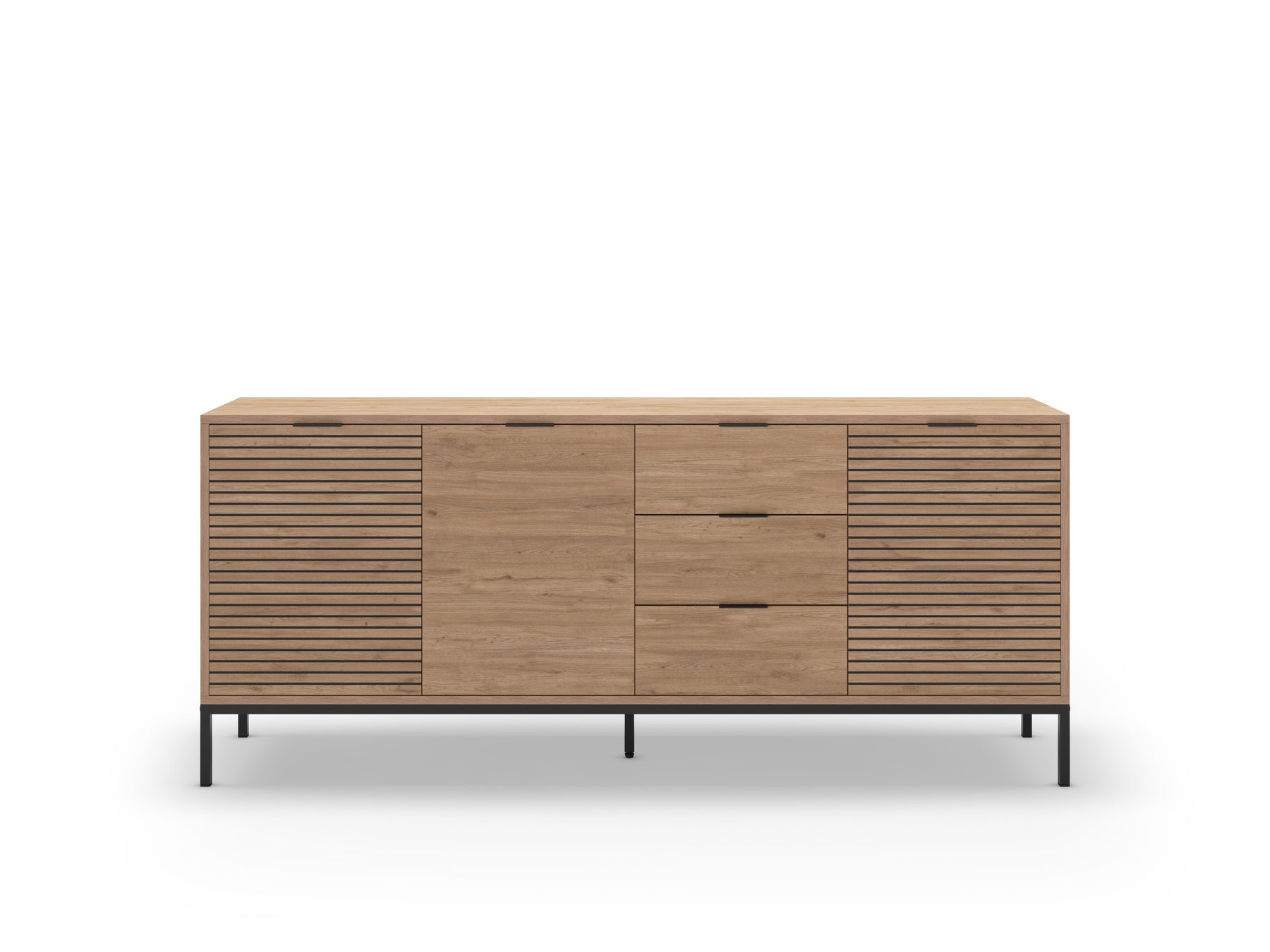 Madia 3 ante 3 cassetti rovere Ally 180x80 cm