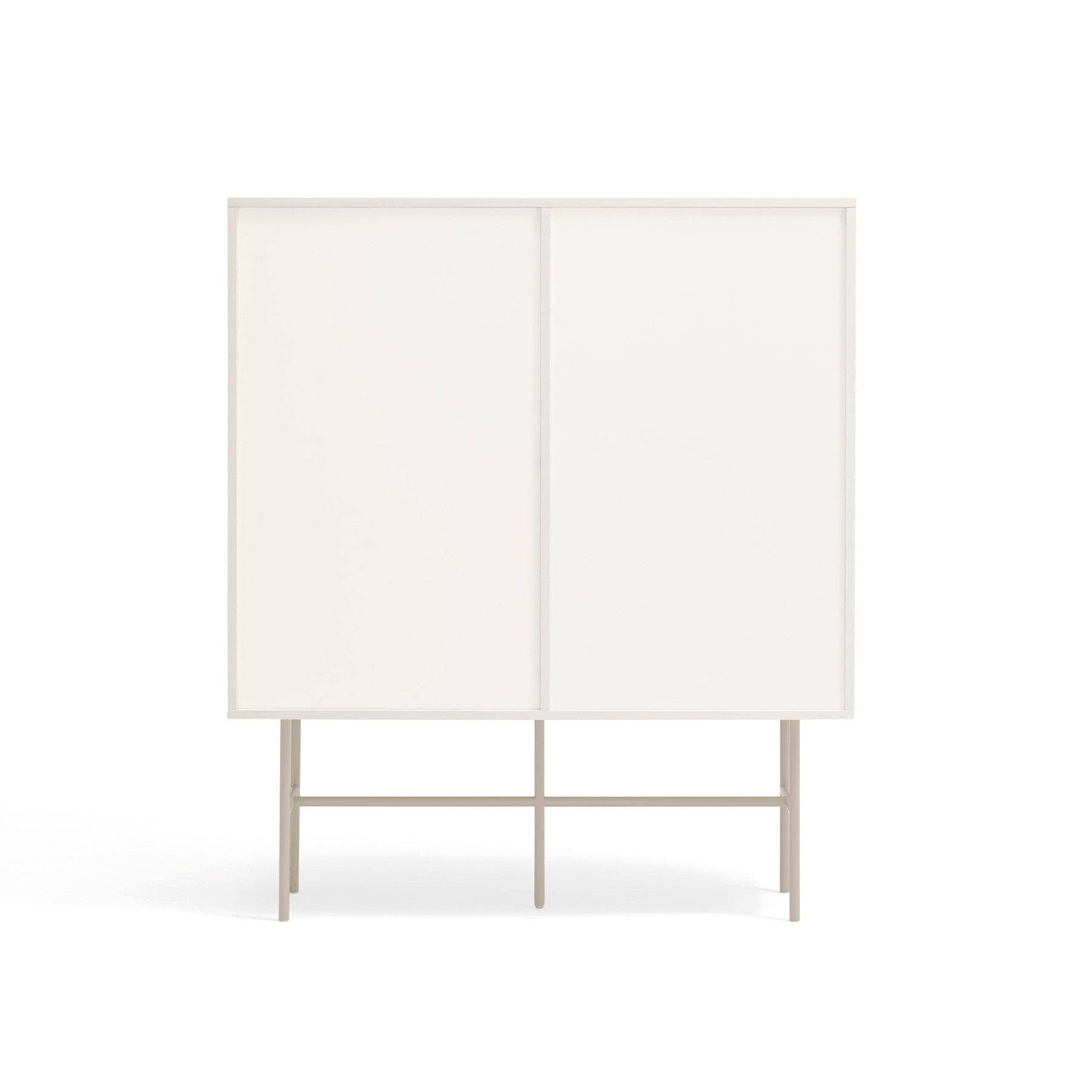 Credenza 4 cassetti anta scorrevole crema e sabbia Nube di Teulat 120x140