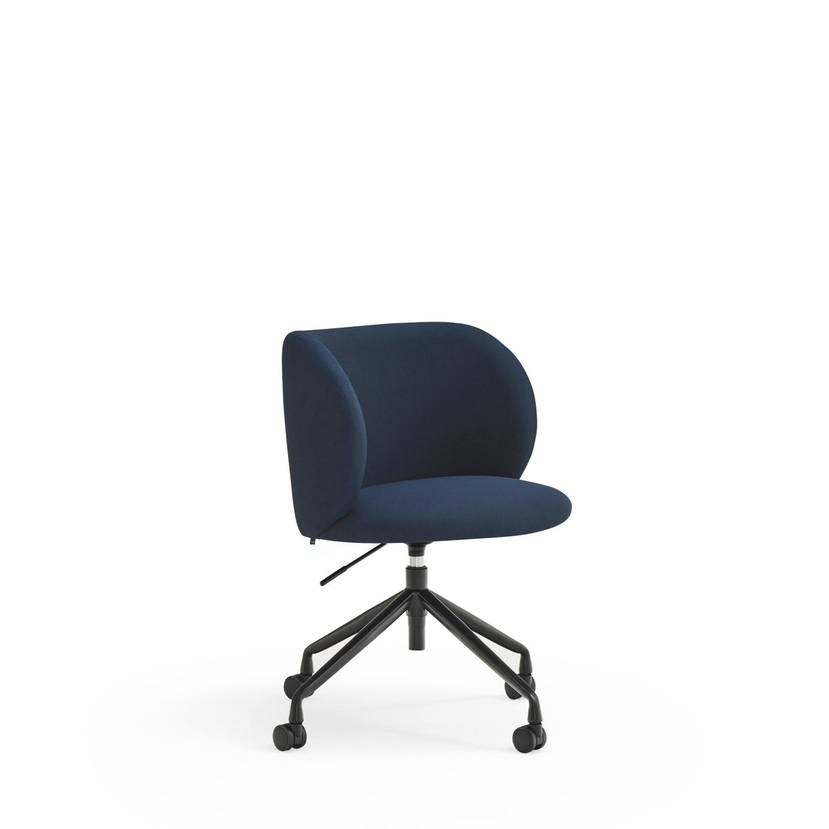 Sedia imbottita girevole con struttura in metallo su ruote Mogi di Teulat 59x53 h47 cm