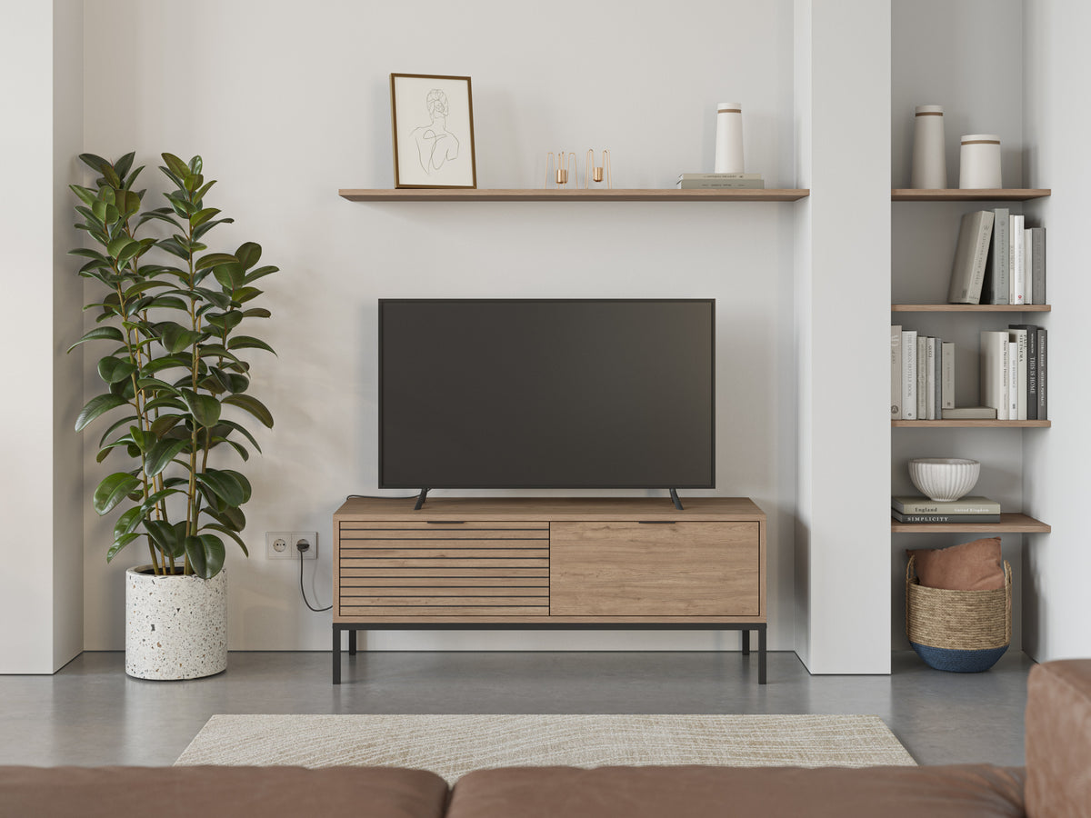 Mobile TV 2 cassetti rovere Ally 120x48 cm