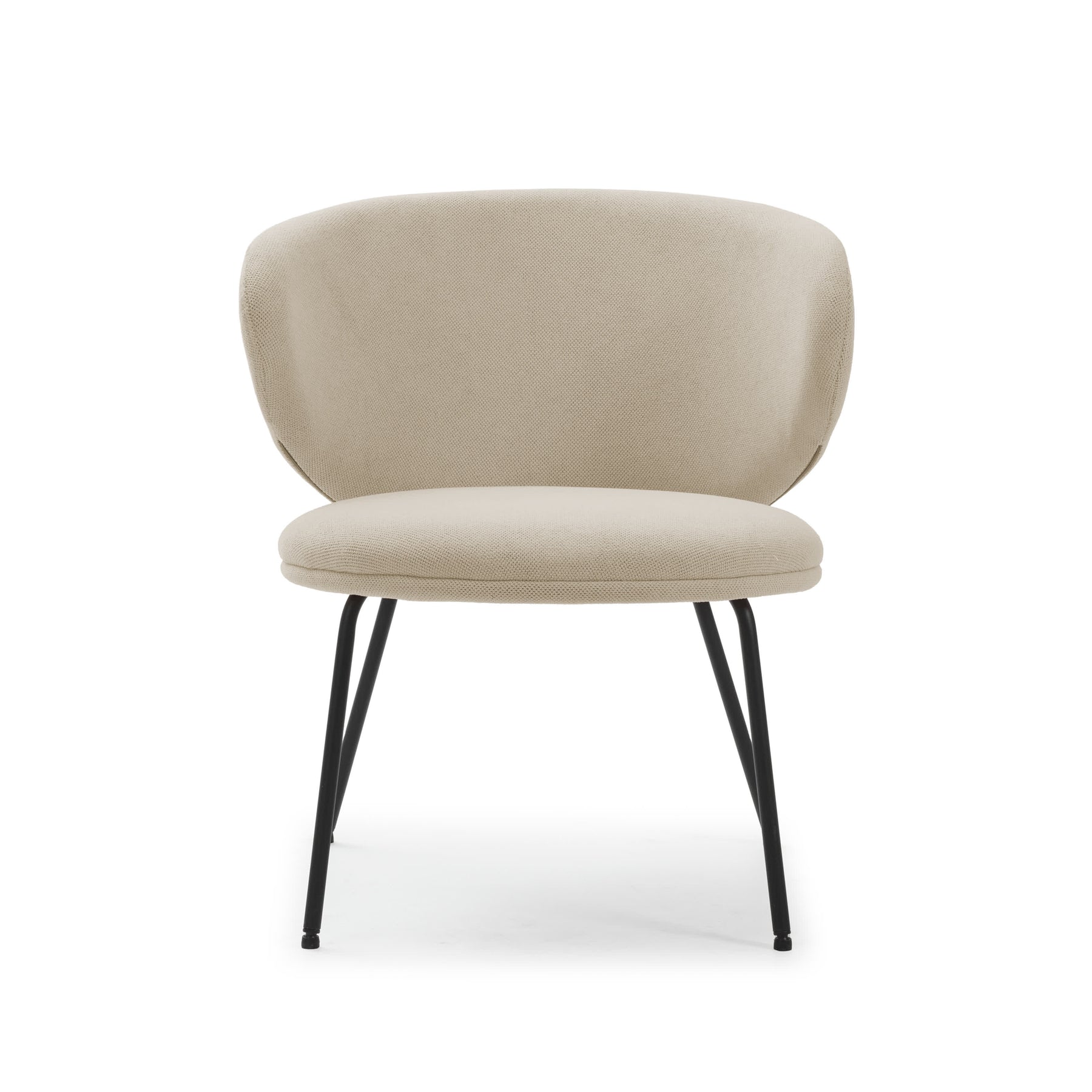 Sedia Lounge con gambe in metallo Raffaella 76x73 h77 cm