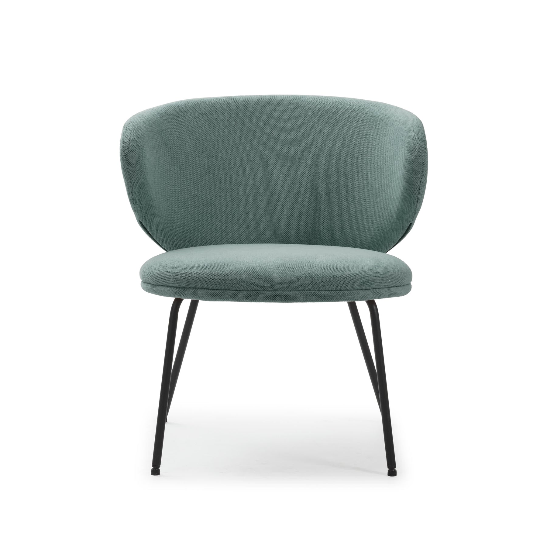 Sedia Lounge con gambe in metallo Raffaella 76x73 h77 cm