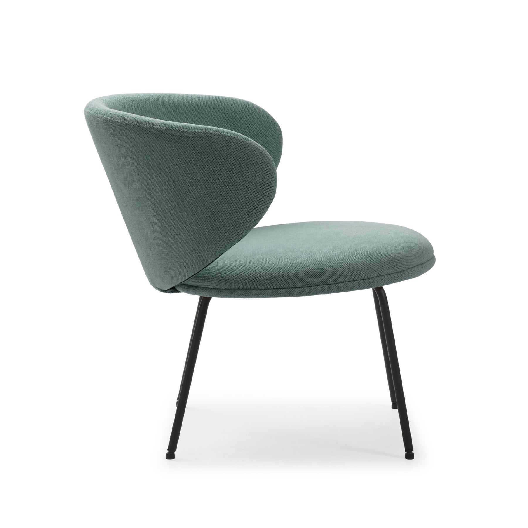 Sedia Lounge con gambe in metallo Raffaella 76x73 h77 cm
