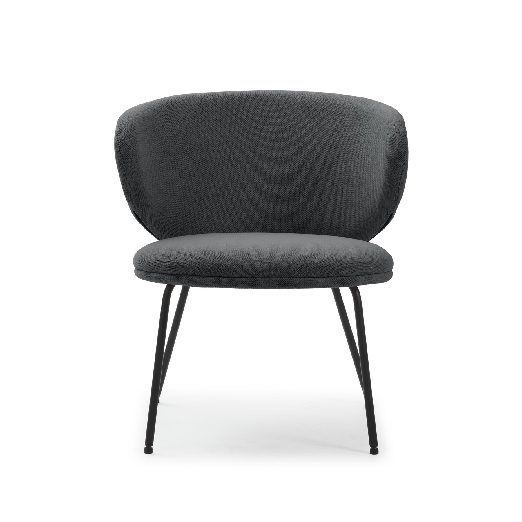 Sedia Lounge con gambe in metallo Raffaella 76x73 h77 cm