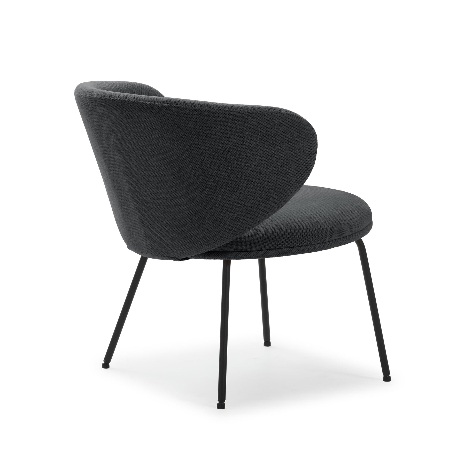 Sedia Lounge con gambe in metallo Raffaella 76x73 h77 cm