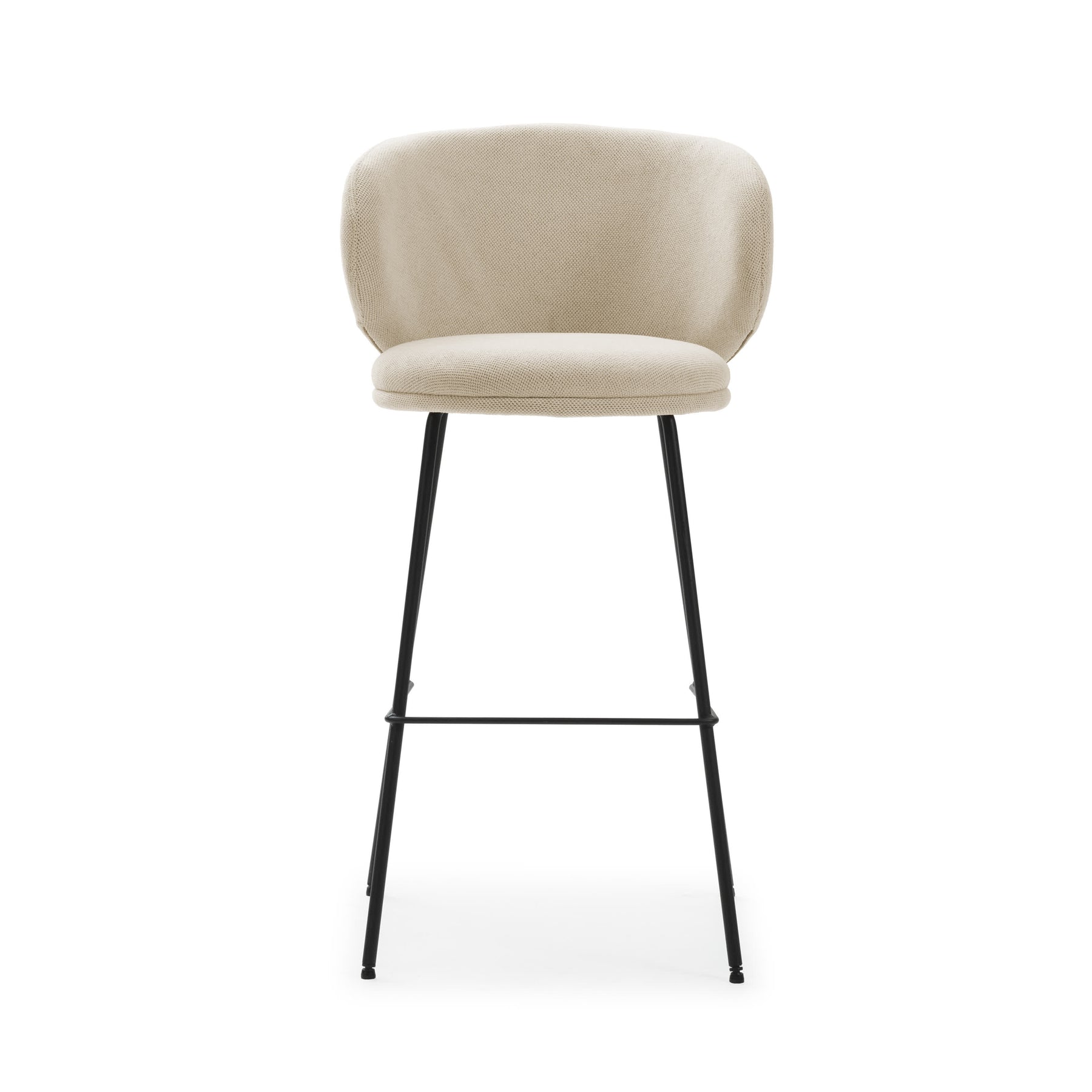 Set di 2 sgabelli in tessuto con gambe lunghe in metallo Raisa 54x51 h88 cm
