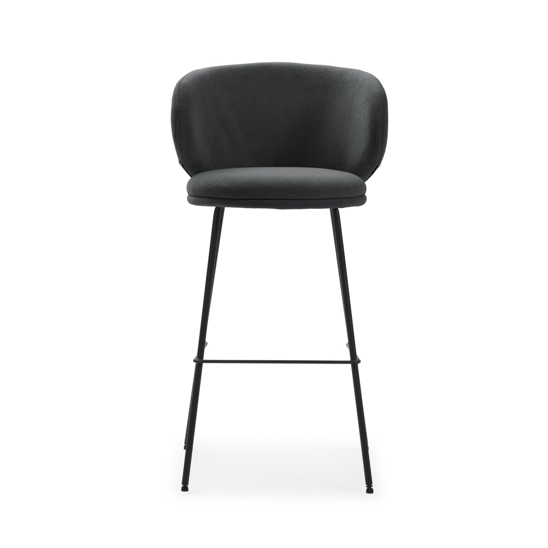 Set di 2 sgabelli in tessuto con gambe lunghe in metallo Raisa 54x51 h88 cm
