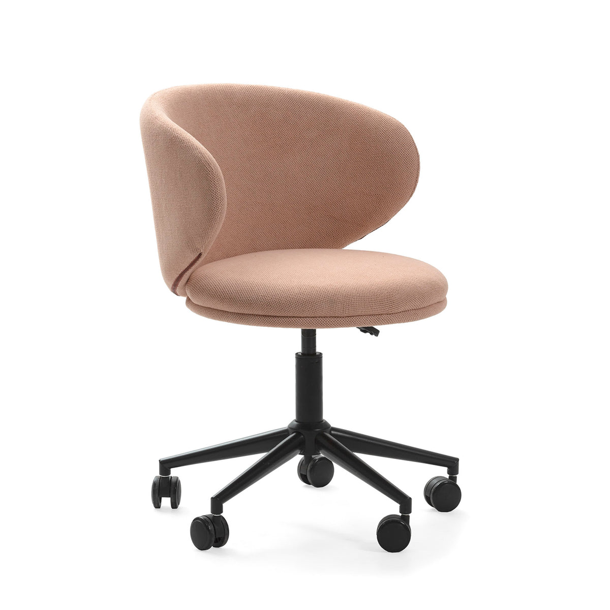 Sedia con base girevole e gambe in metallo rivestite nere Sofia 60x60 h73/83 cm