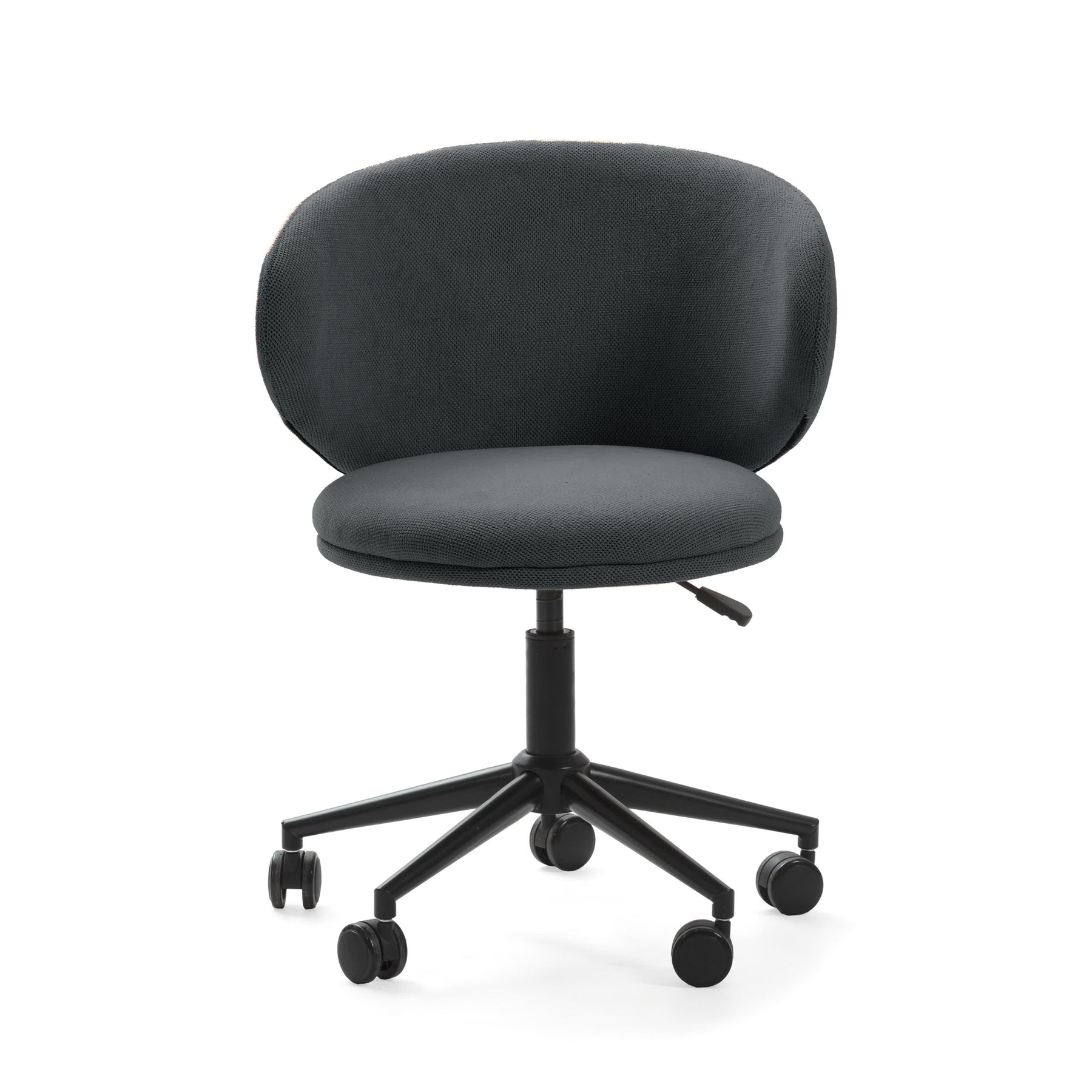 Sedia con base girevole e gambe in metallo rivestite nere Sofia 60x60 h73/83 cm