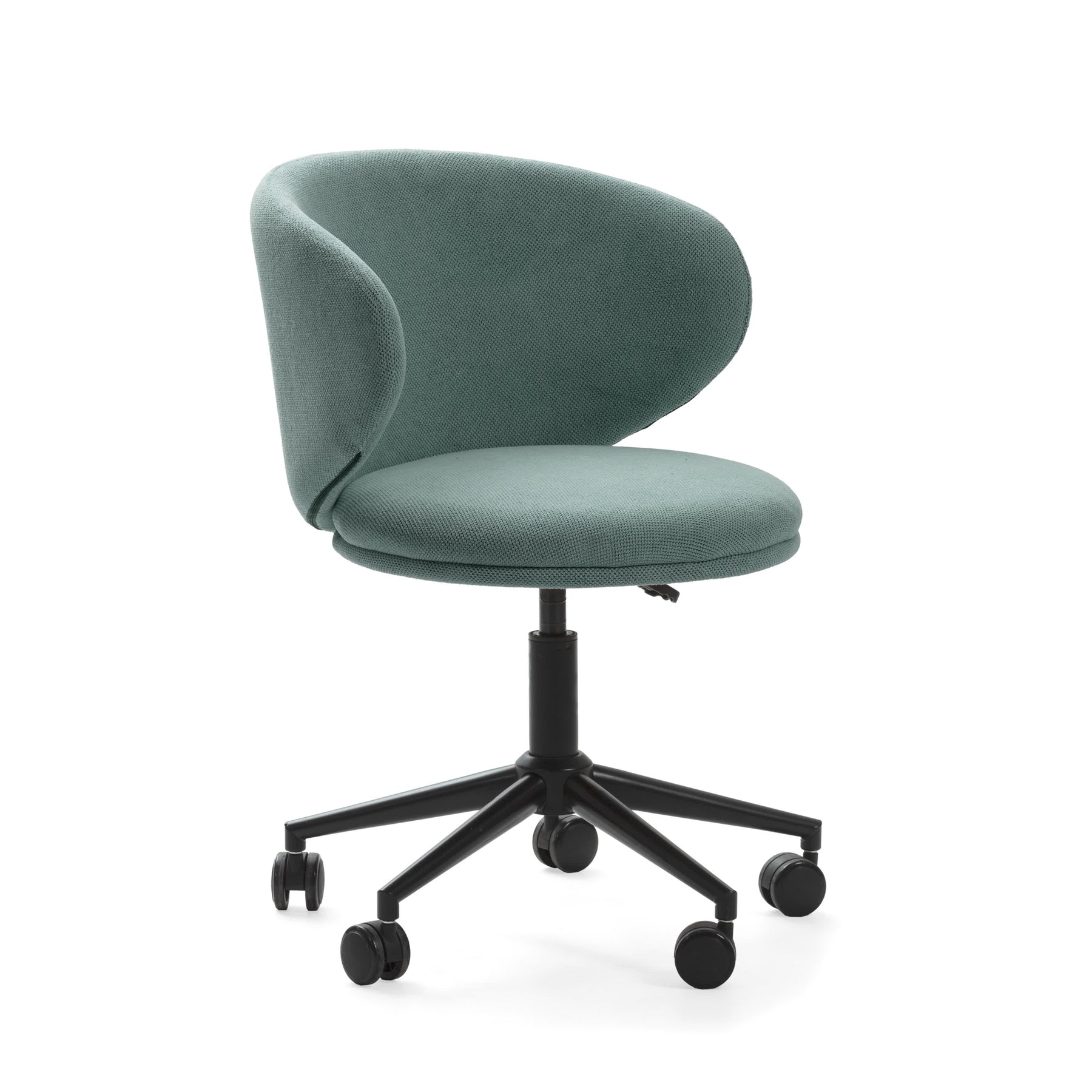 Sedia con base girevole e gambe in metallo rivestite nere Sofia 60x60 h73/83 cm