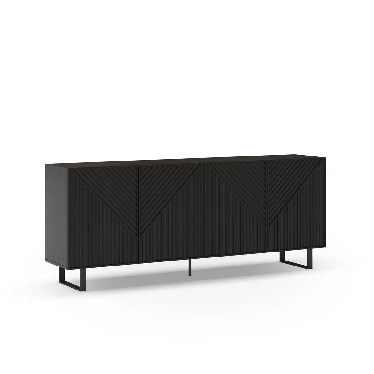 Madia 4 ante nero Petra 201x80 cm