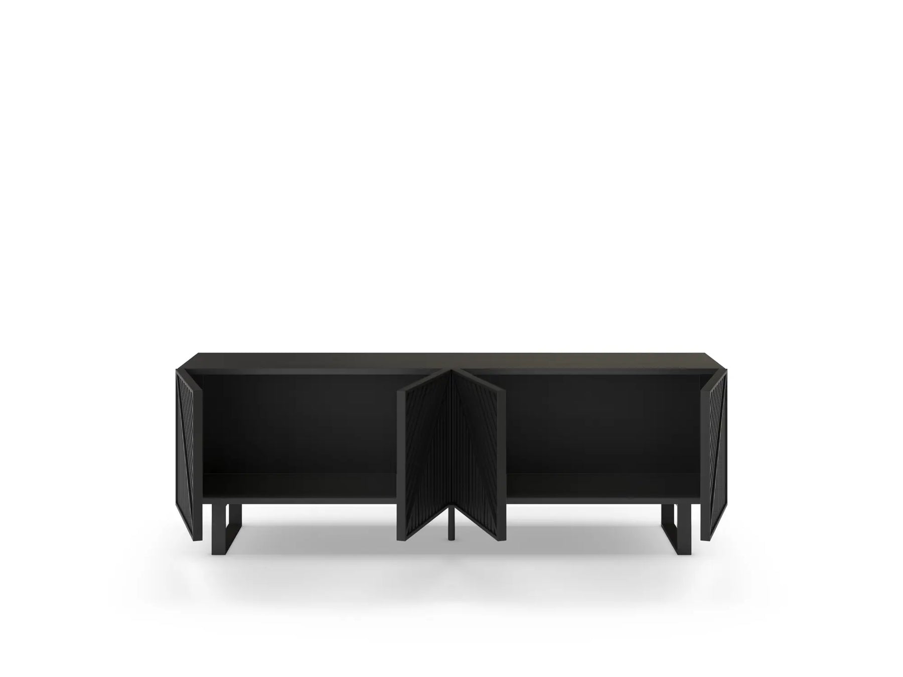 Mobile TV 4 ante nero Petra 161x55 cm
