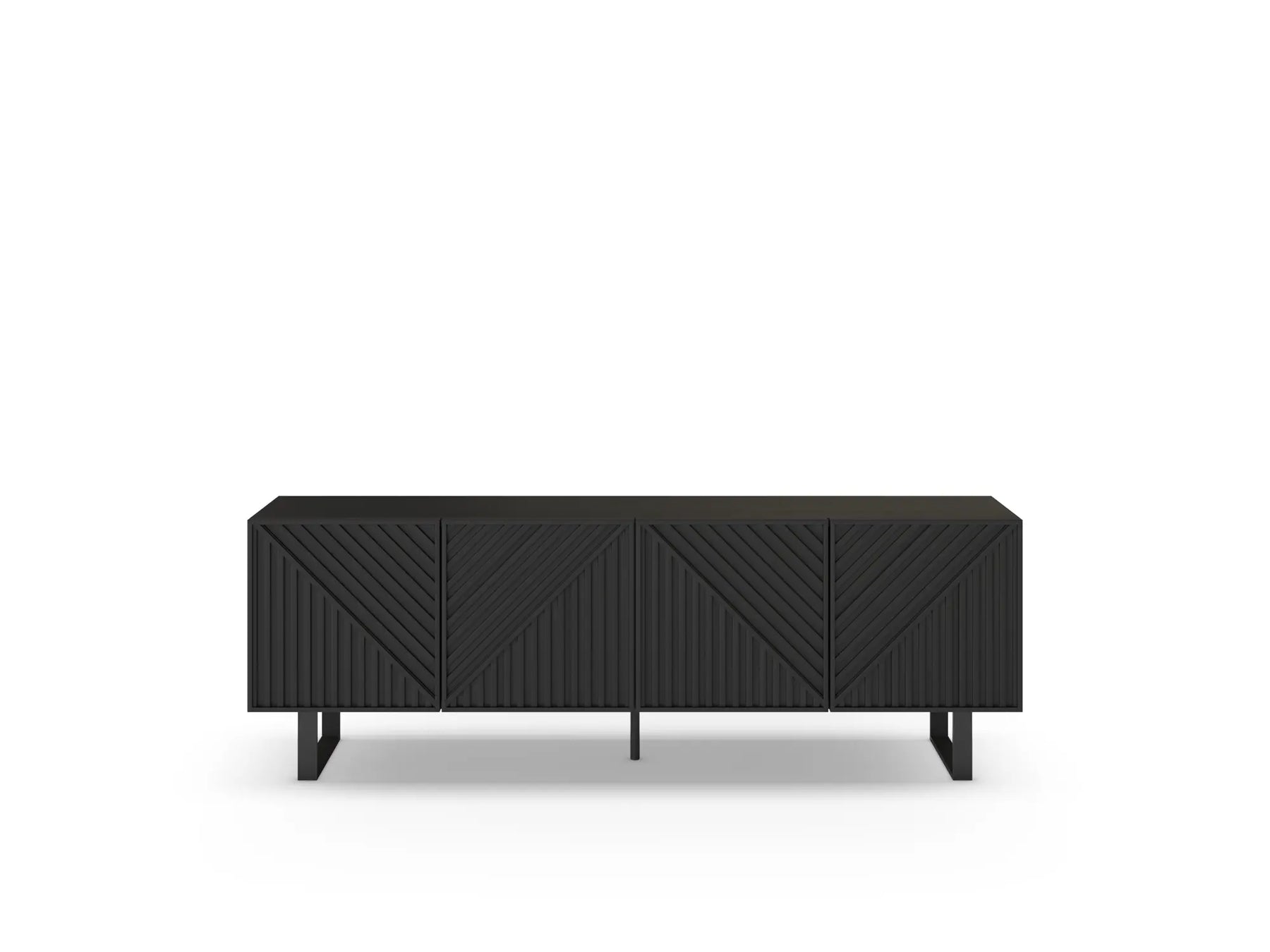 Mobile TV 4 ante nero Petra 161x55 cm