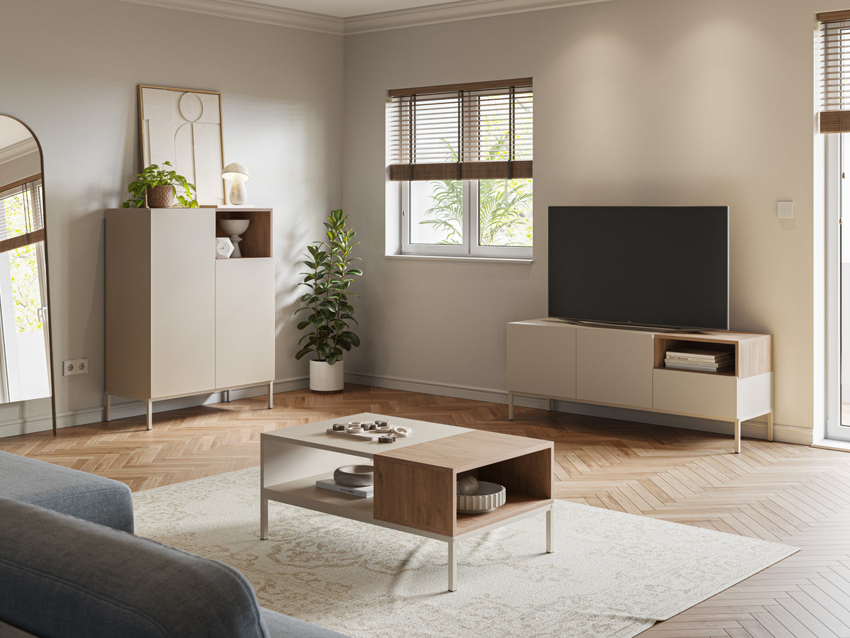 Mobile TV 2 ante 1 cassetto Nalia 140x55 cm