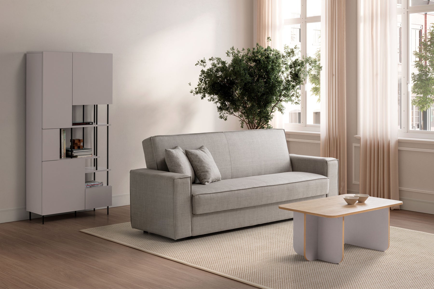 Libreria 5 ante Perla 84x175 cm