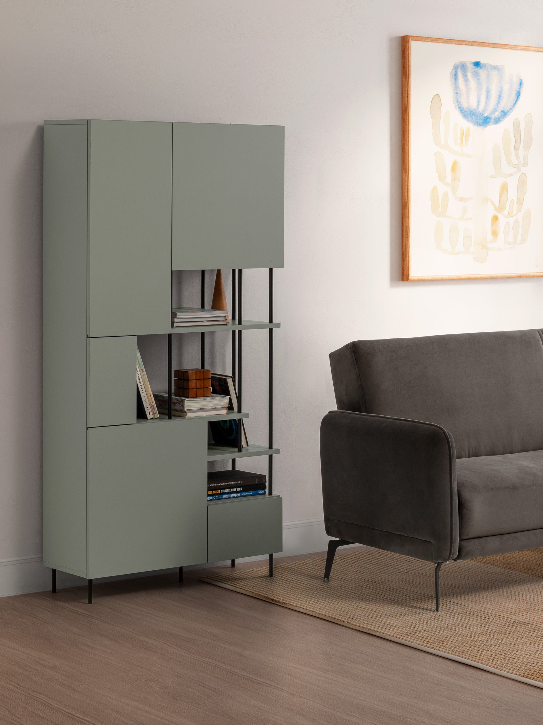 Libreria 5 ante Perla 84x175 cm