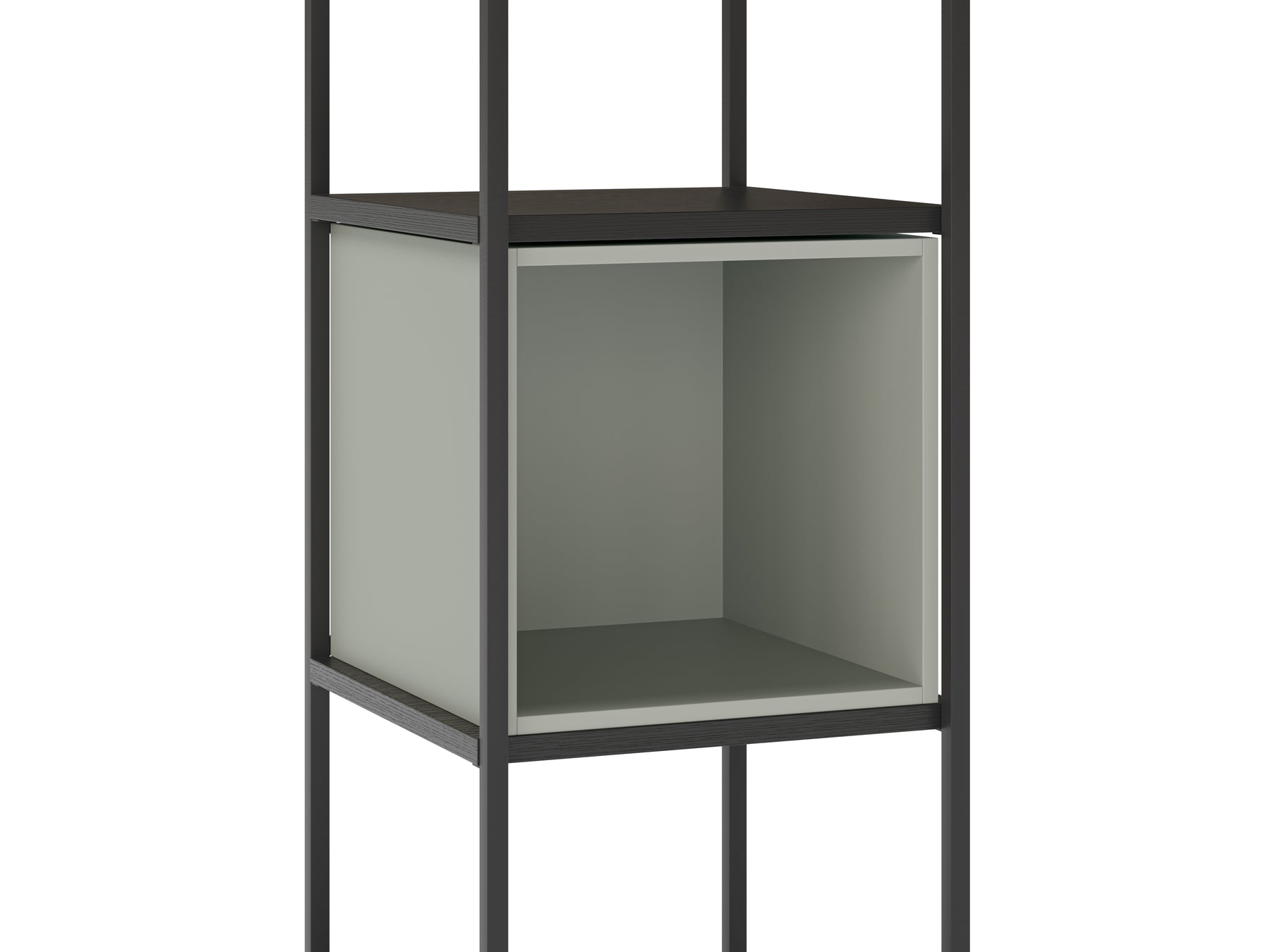 Libreria in metallo nero Anika 36x179 cm