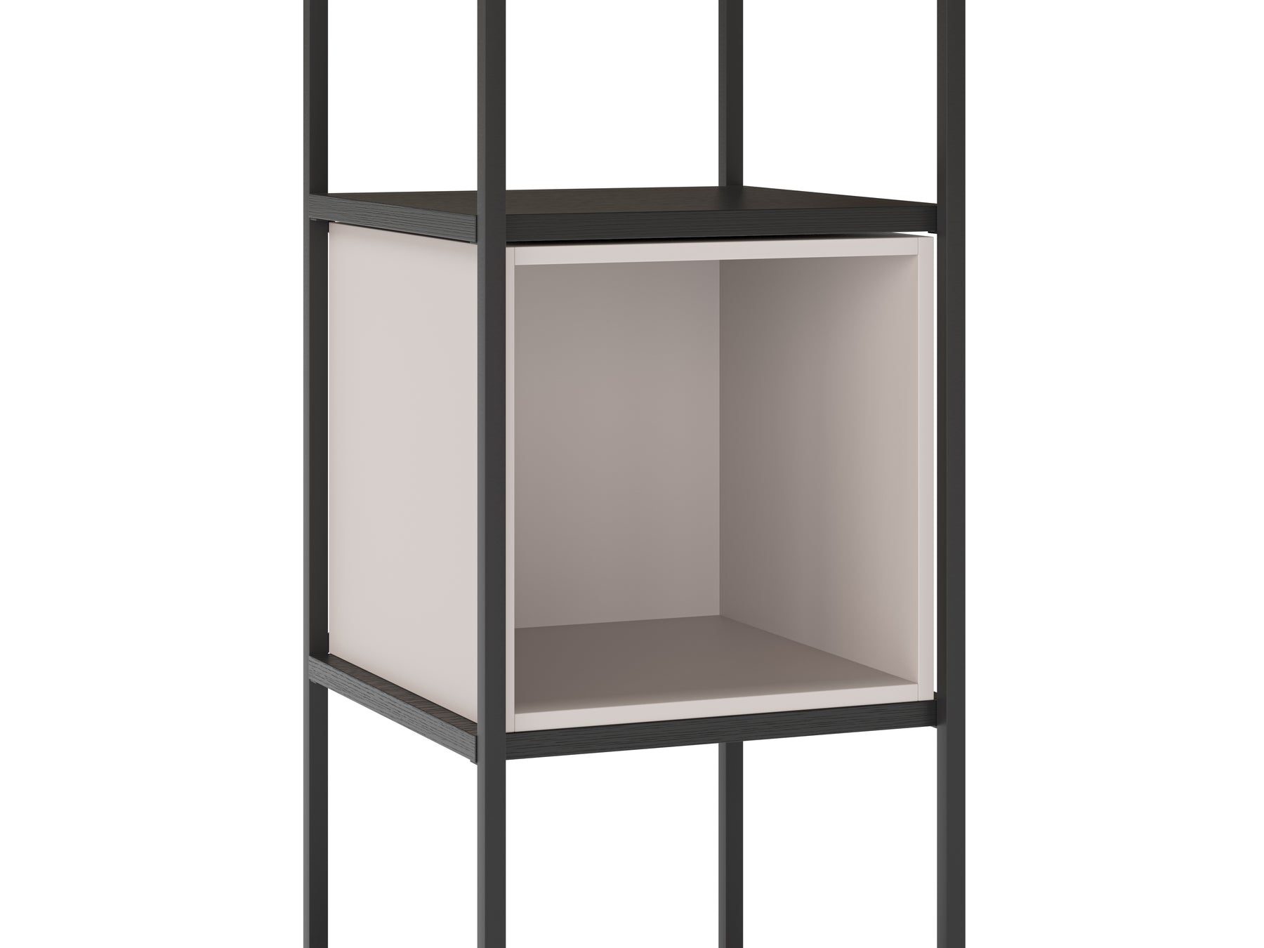 Libreria in metallo nero Anika 36x179 cm