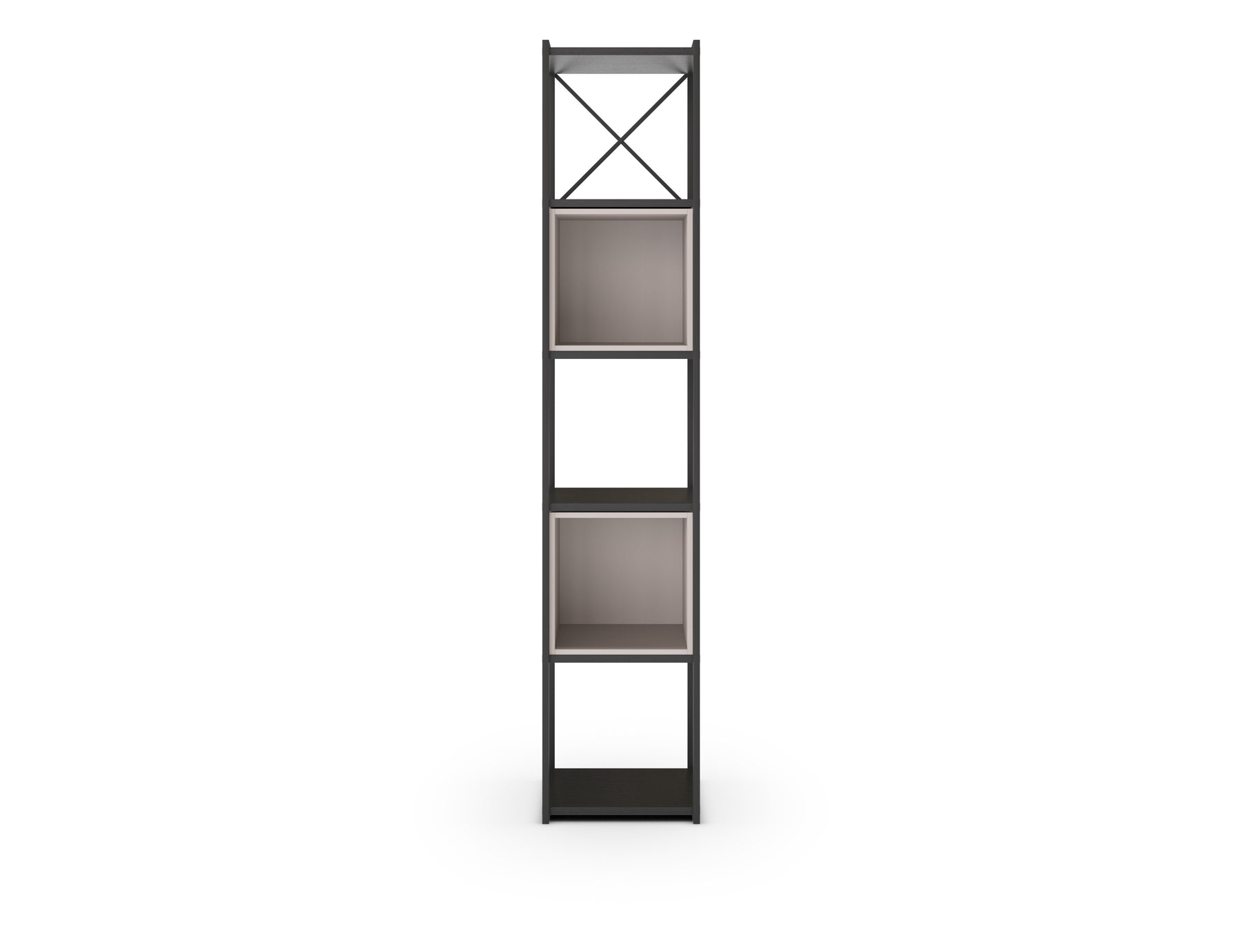 Libreria in metallo nero Anika 36x179 cm