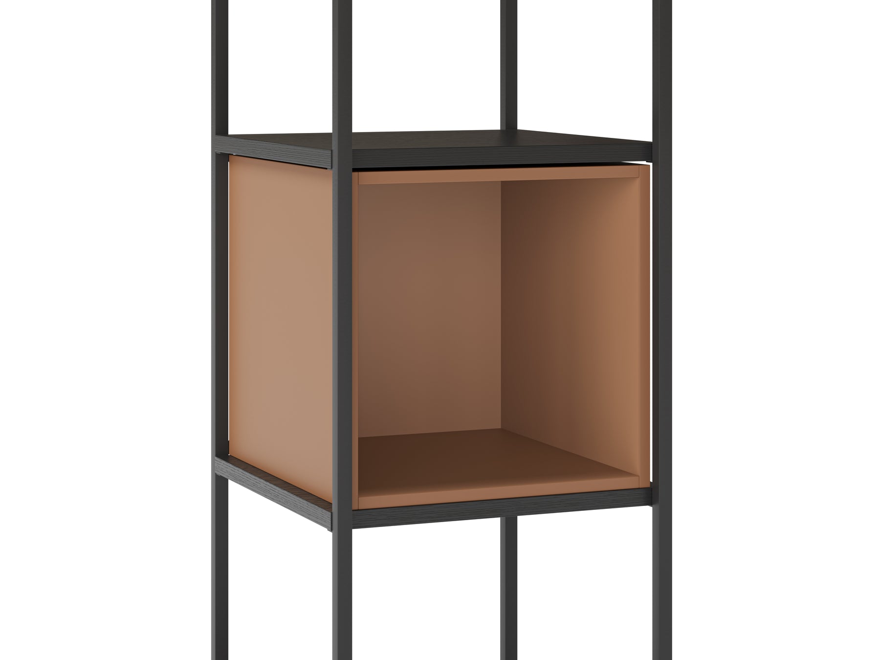 Libreria in metallo nero Anika 36x179 cm