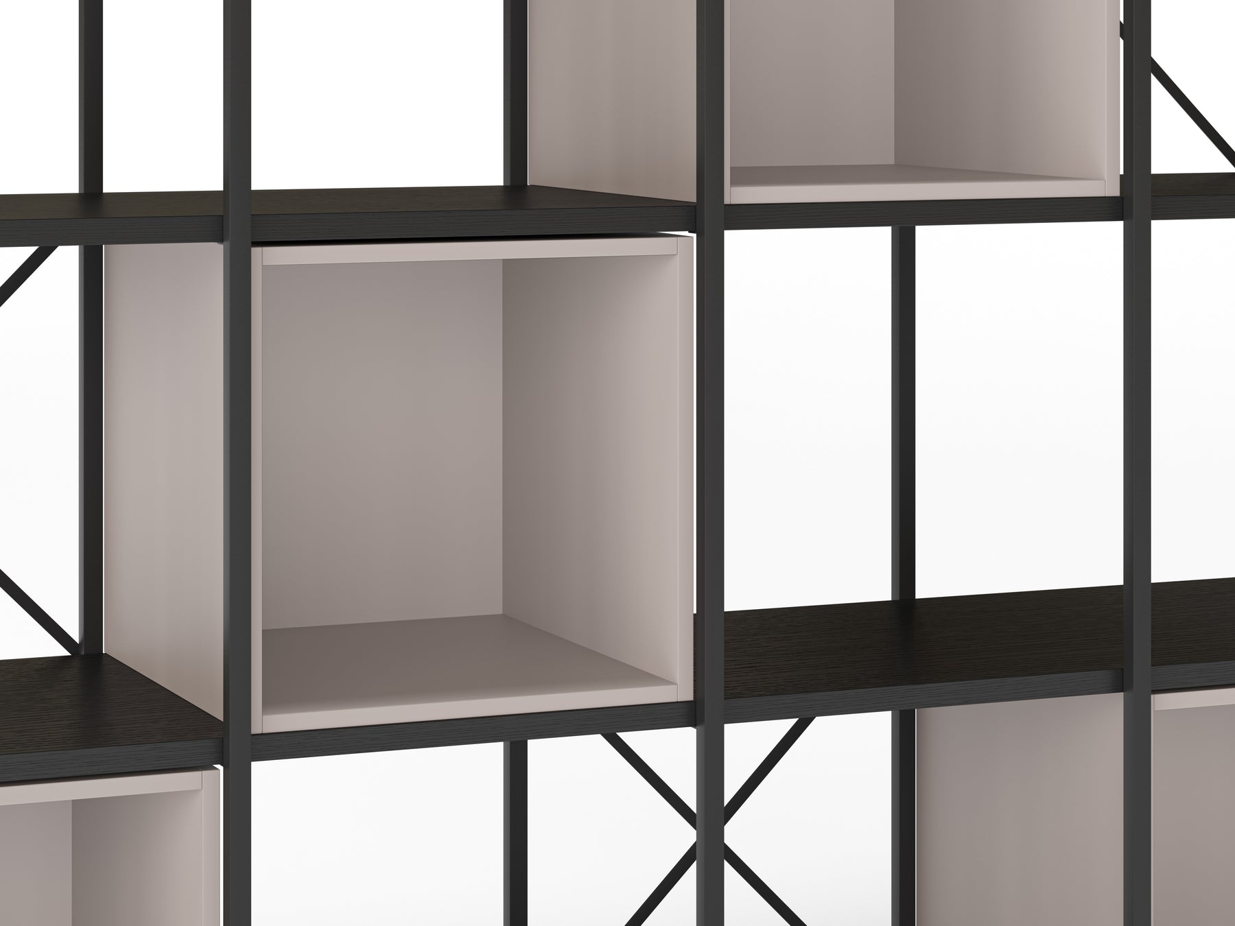 Libreria in metallo nero Anika 139x179 cm